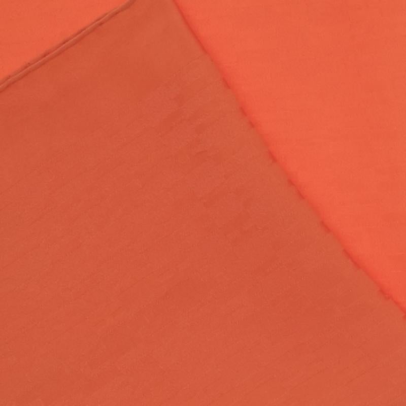 Hermès Orange Faconnee Grand H Silk Pocket Square For Sale 1