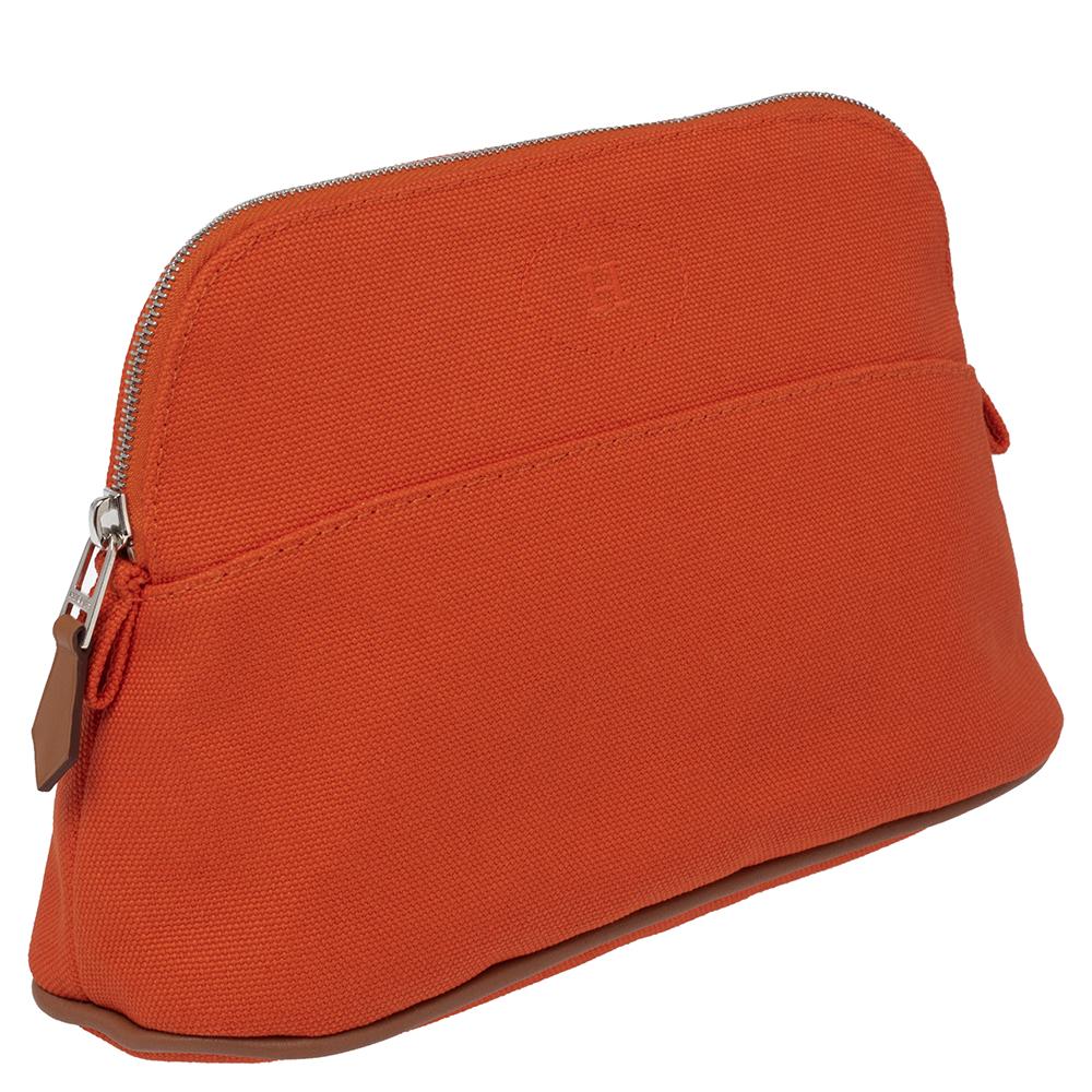 hermes canvas pouch