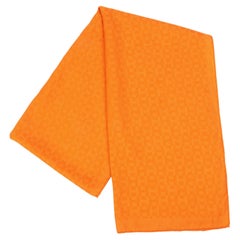 Hermès Orange H Cashmere, Wool & Silk Equip'H 180 Scarf