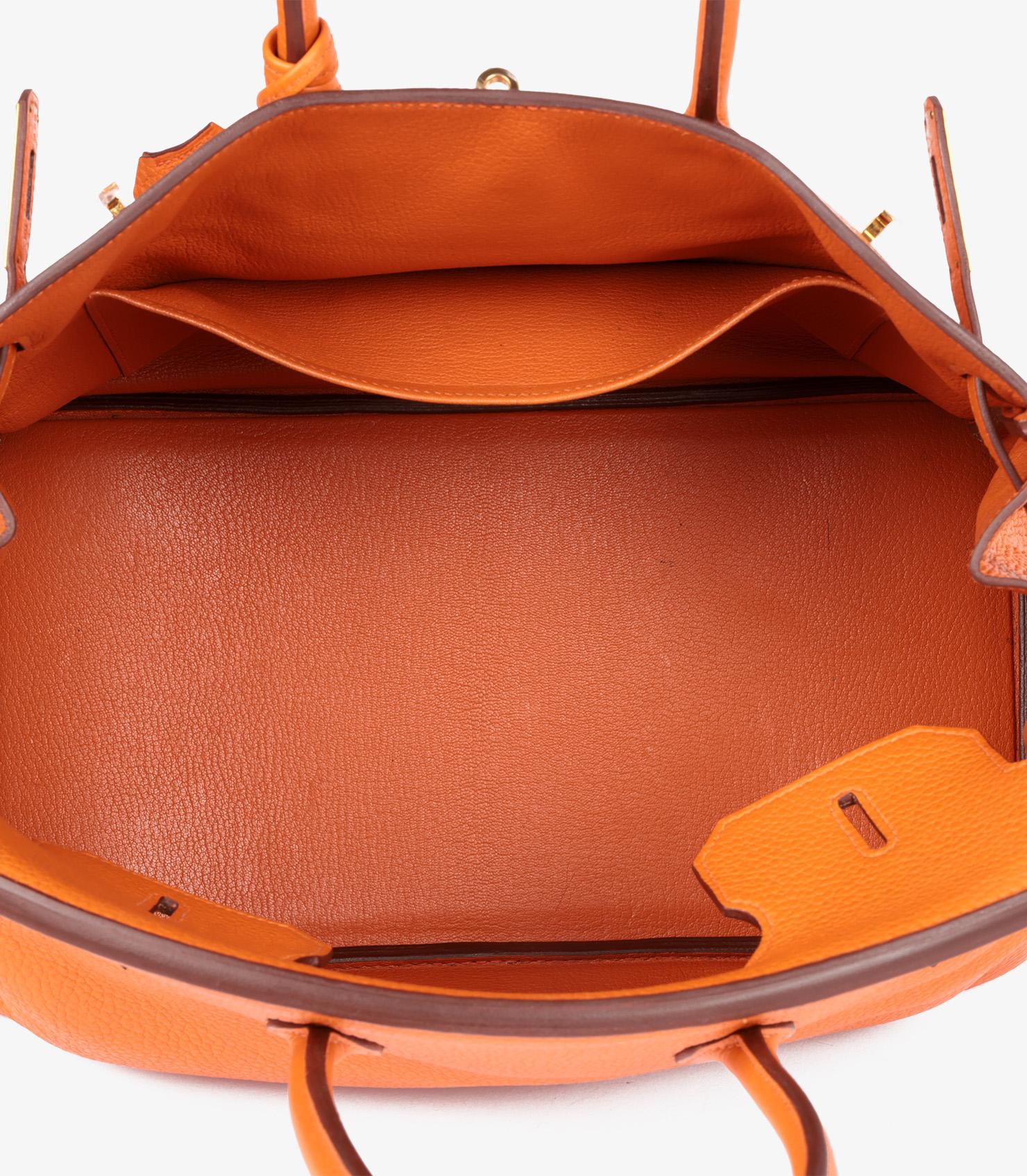 Hermès Orange H Clemence Leather Birkin 35cm Retourne 6