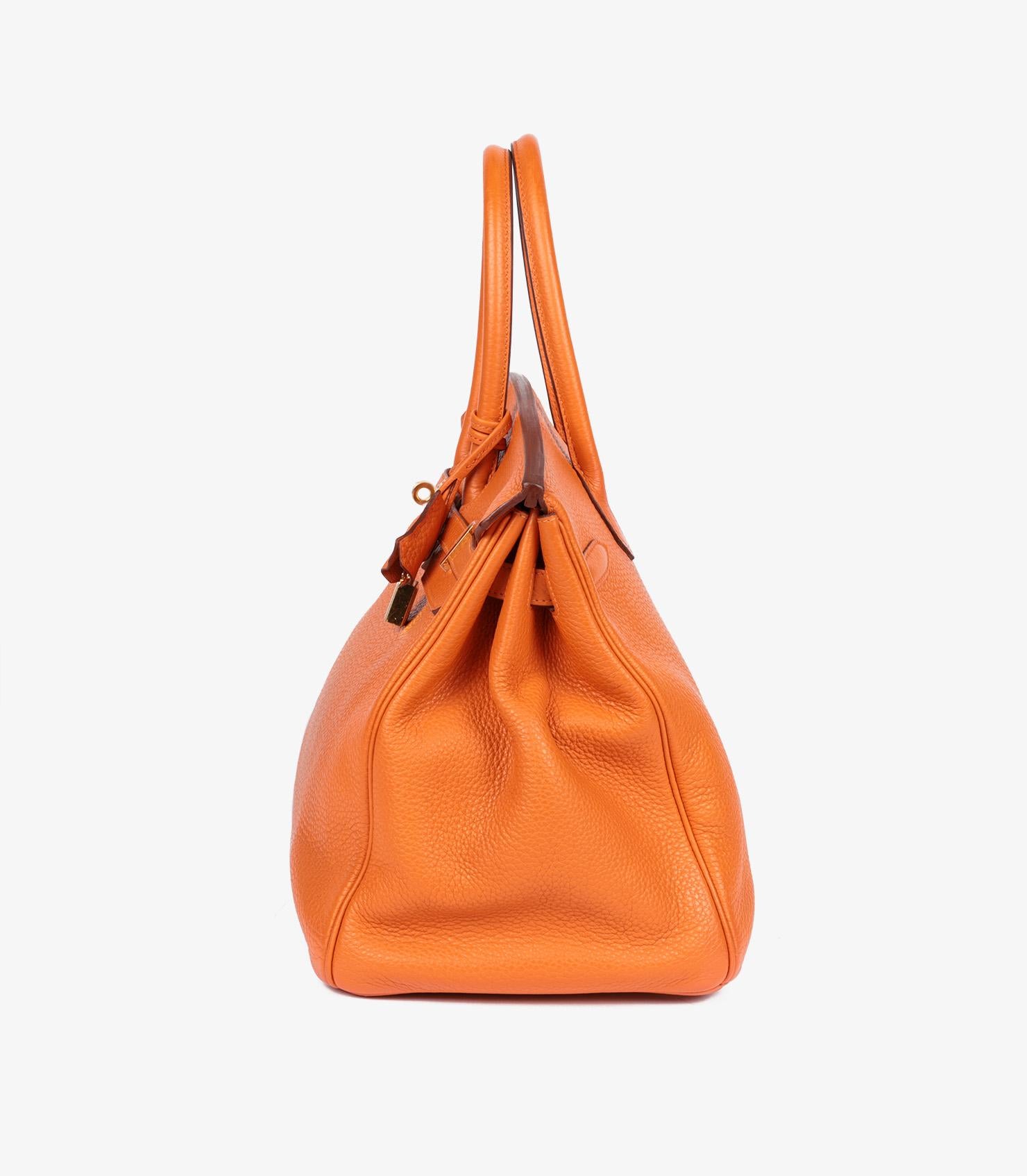 Hermès Orange H Clemence Leather Birkin 35cm Retourne 1