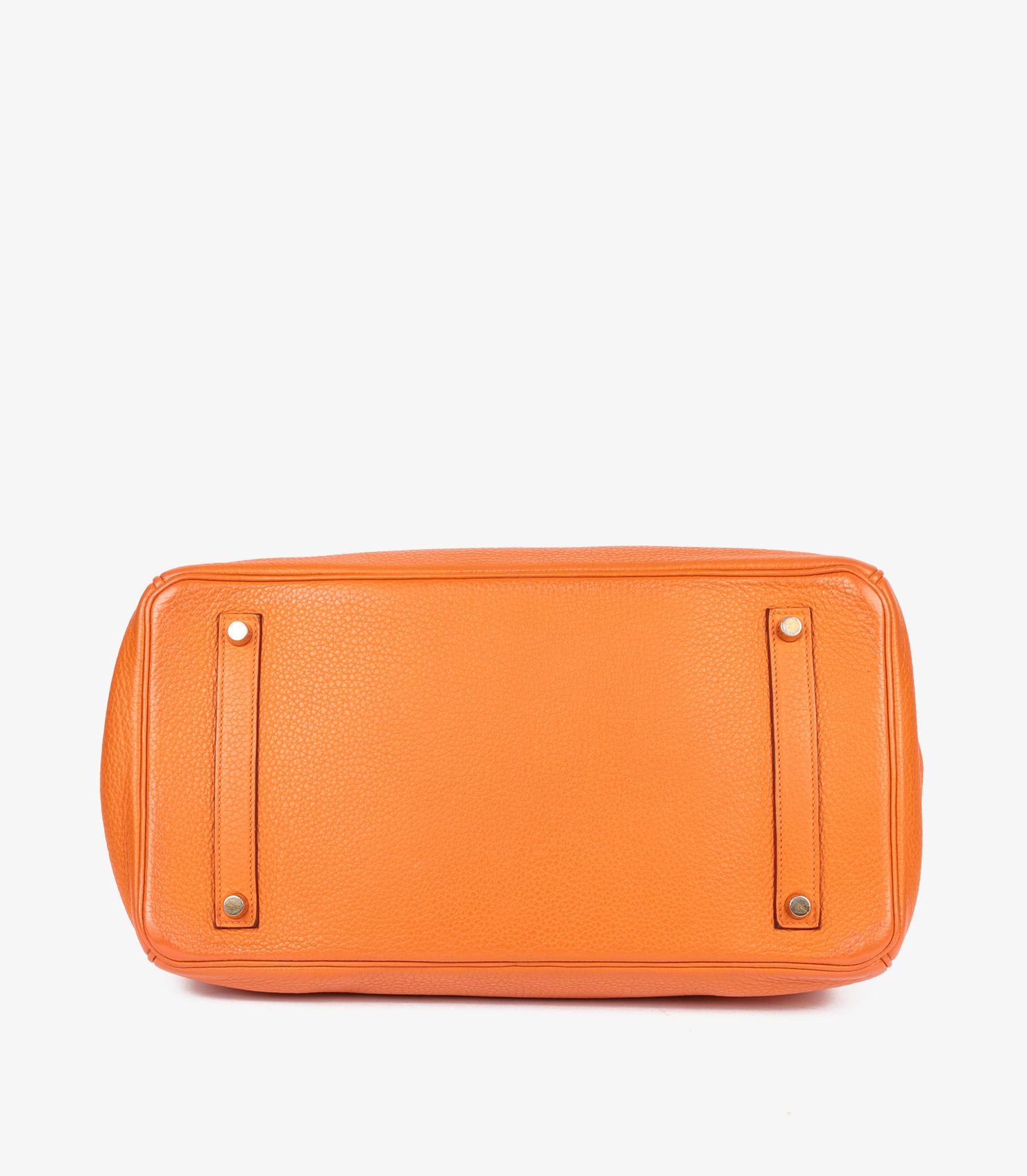 Hermès Orange H Clemence Leather Birkin 35cm Retourne 3