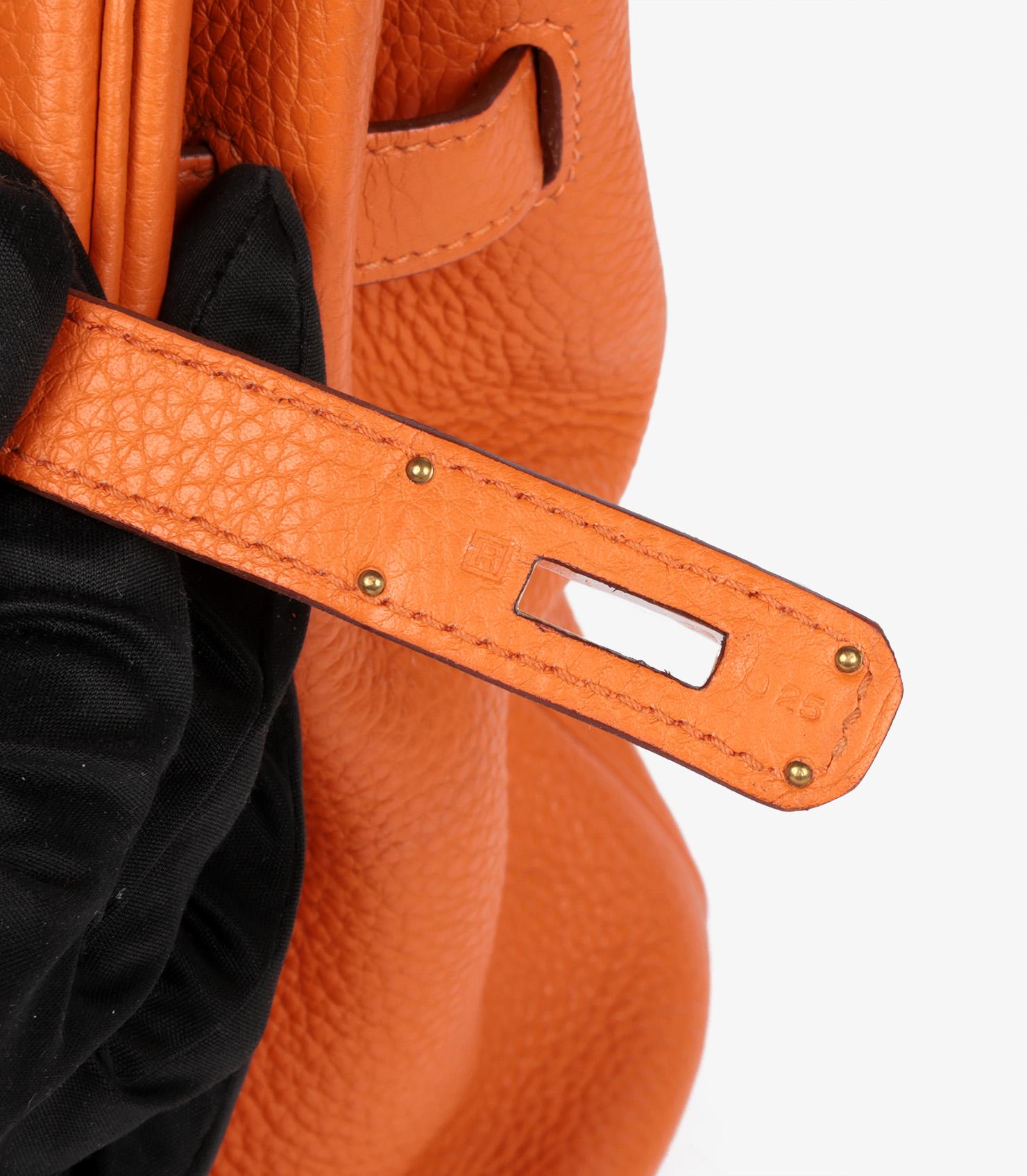 Hermès Orange H Clemence Leather Birkin 35cm Retourne 5