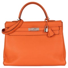 Hermes Kelly 25 Sellier Rouge Tomate Red Epsom Leather Bag Gold ...