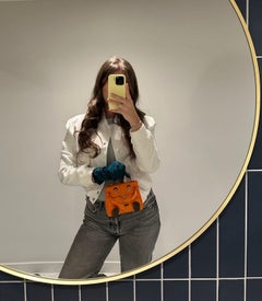 Hermès Orange H & Ebene Gulliver Leather Vintage Kelly Quelle Idole Doll