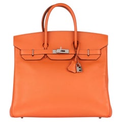 Hermès Orange H Epsom Leather Birkin 36cm HAC