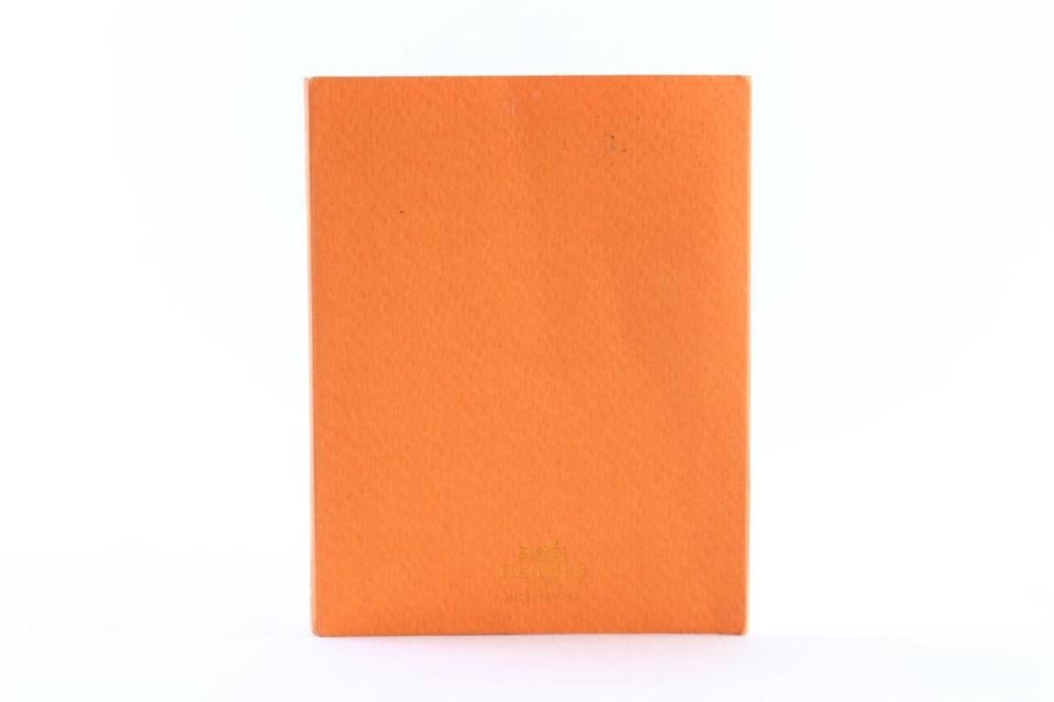 Hermès Orange H Logo Stationary Set 16hr0618 Wallet In Good Condition For Sale In Dix hills, NY