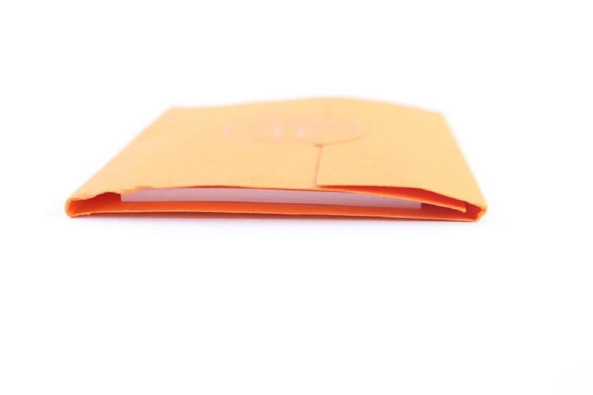 Hermès Orange H Logo Stationary Set 16hr0618 Brieftasche im Angebot 4