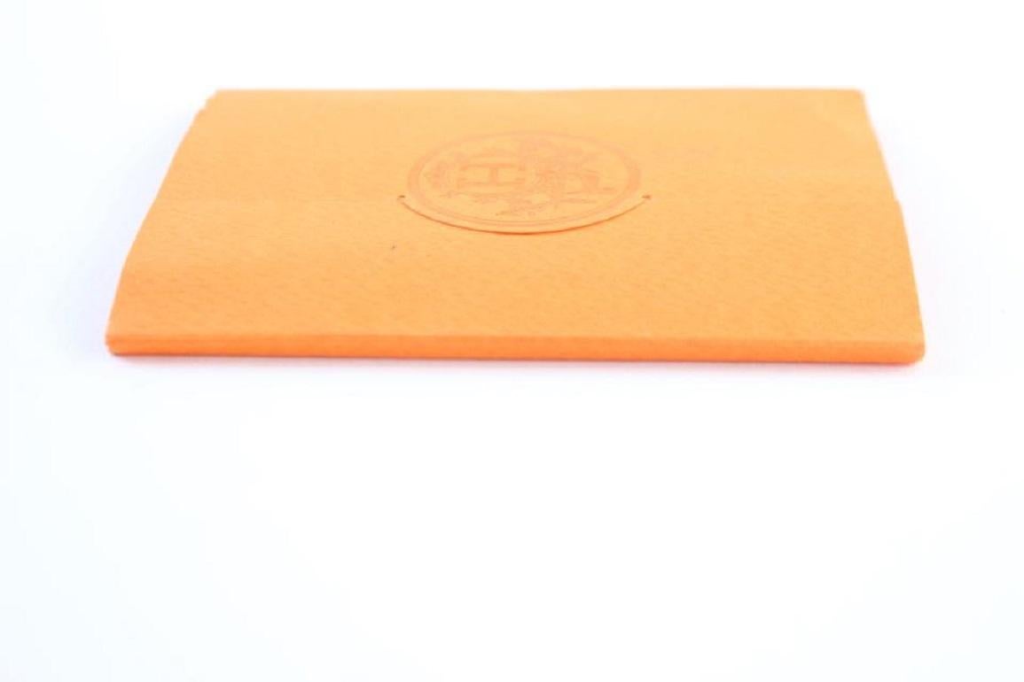 Hermès Orange H Logo Stationary Set 16hr0618 Brieftasche im Angebot 5