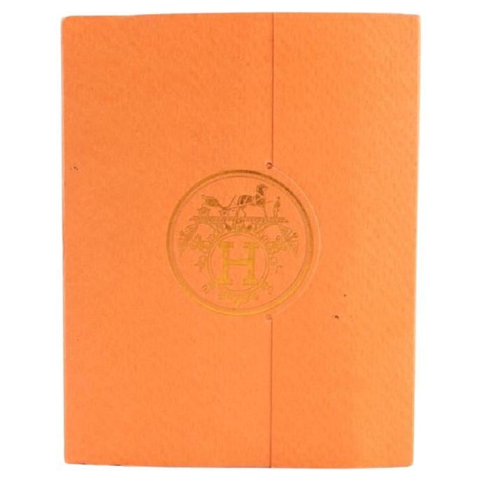 Hermès - Portefeuille stationnaire orange avec logo H 16hr0618