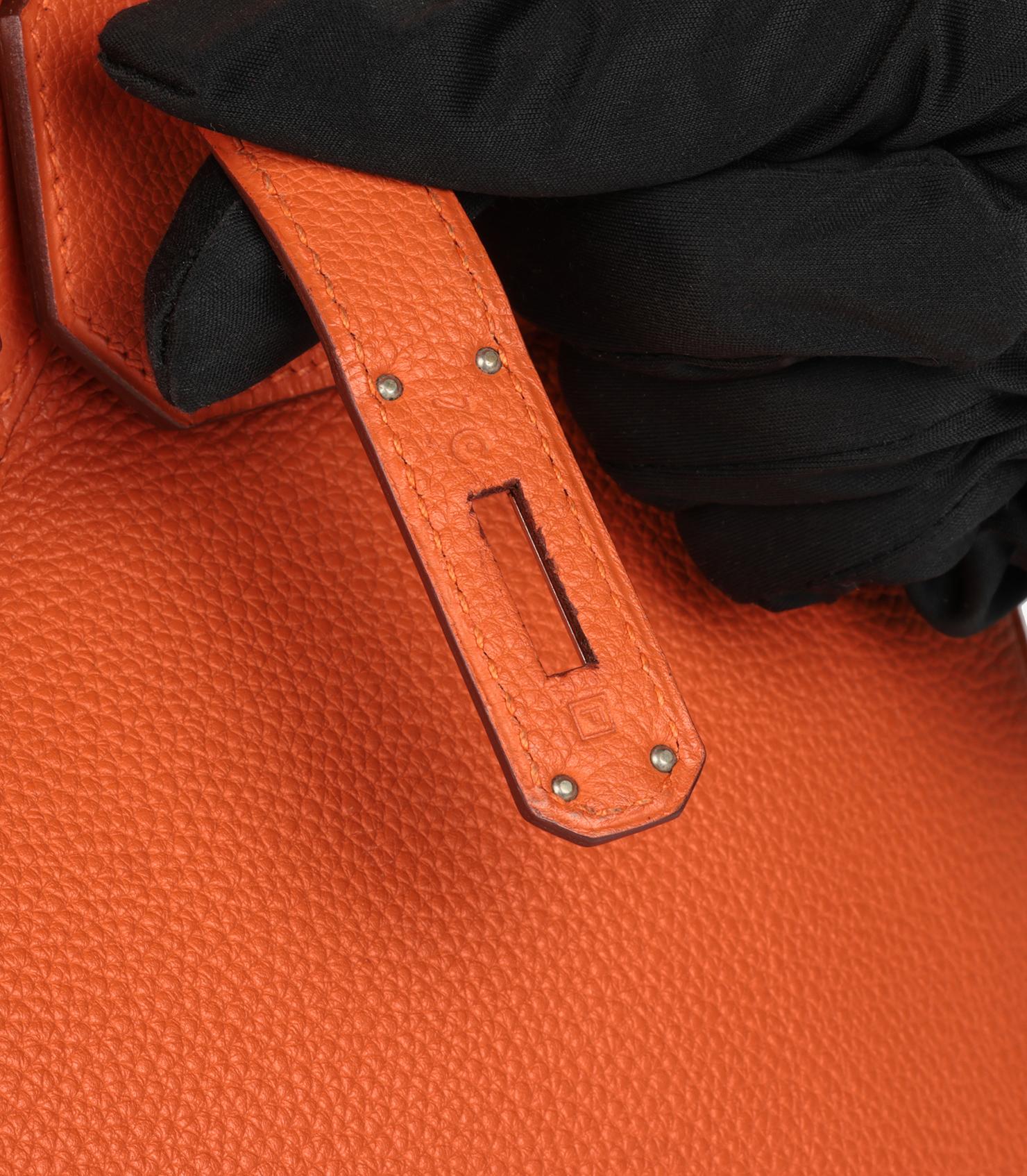 Hermès Orange H Togo Leather Vintage Birkin 35cm 2