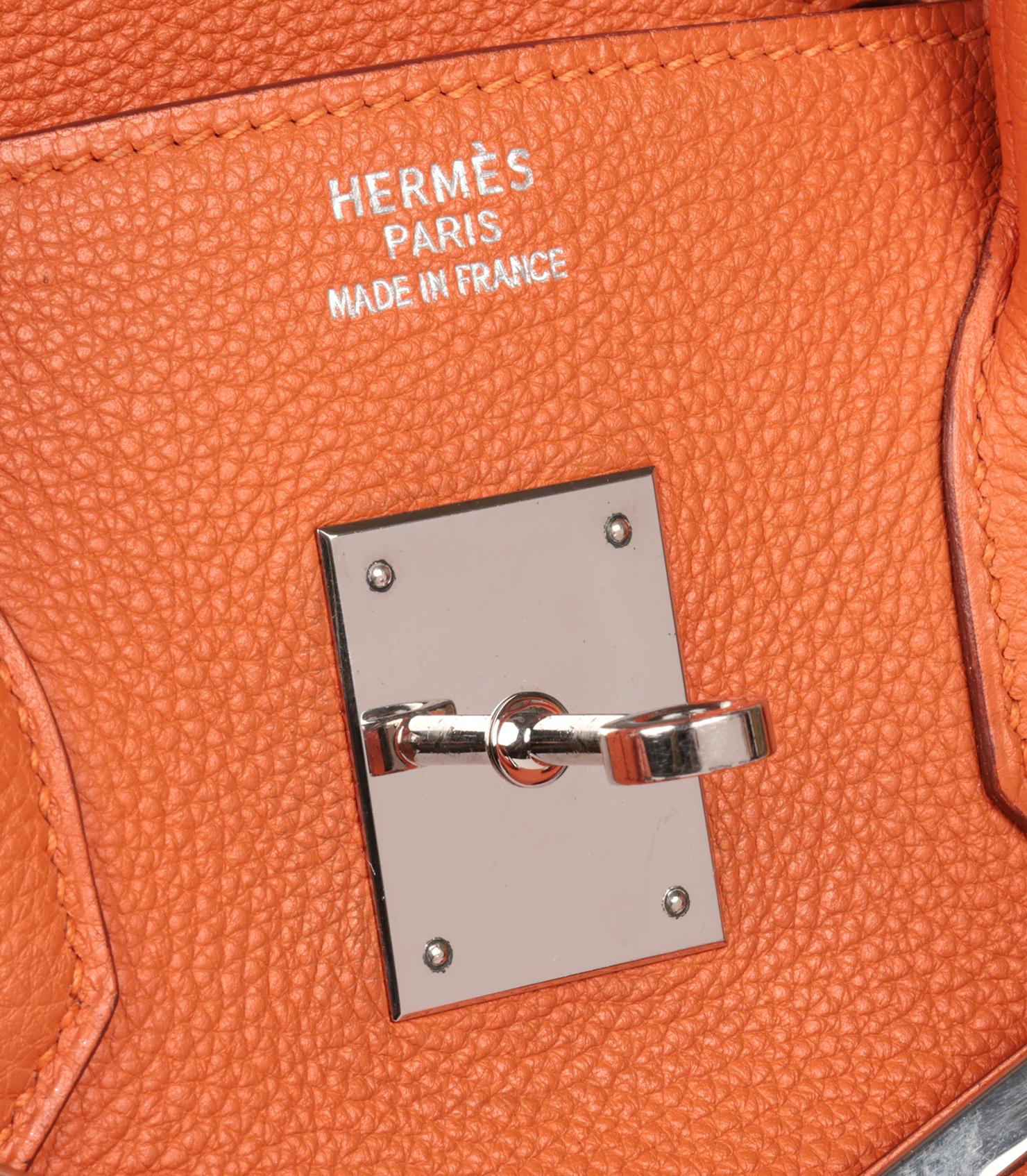 Hermès Orange H Togo Leather Vintage Birkin 35cm 3