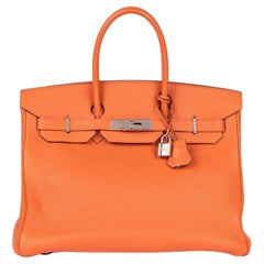 Hermès Orange H Togo Leder Vintage Birkin 35cm