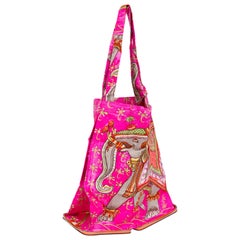 Hermes Orange Hot Pink Silky Pop Bag