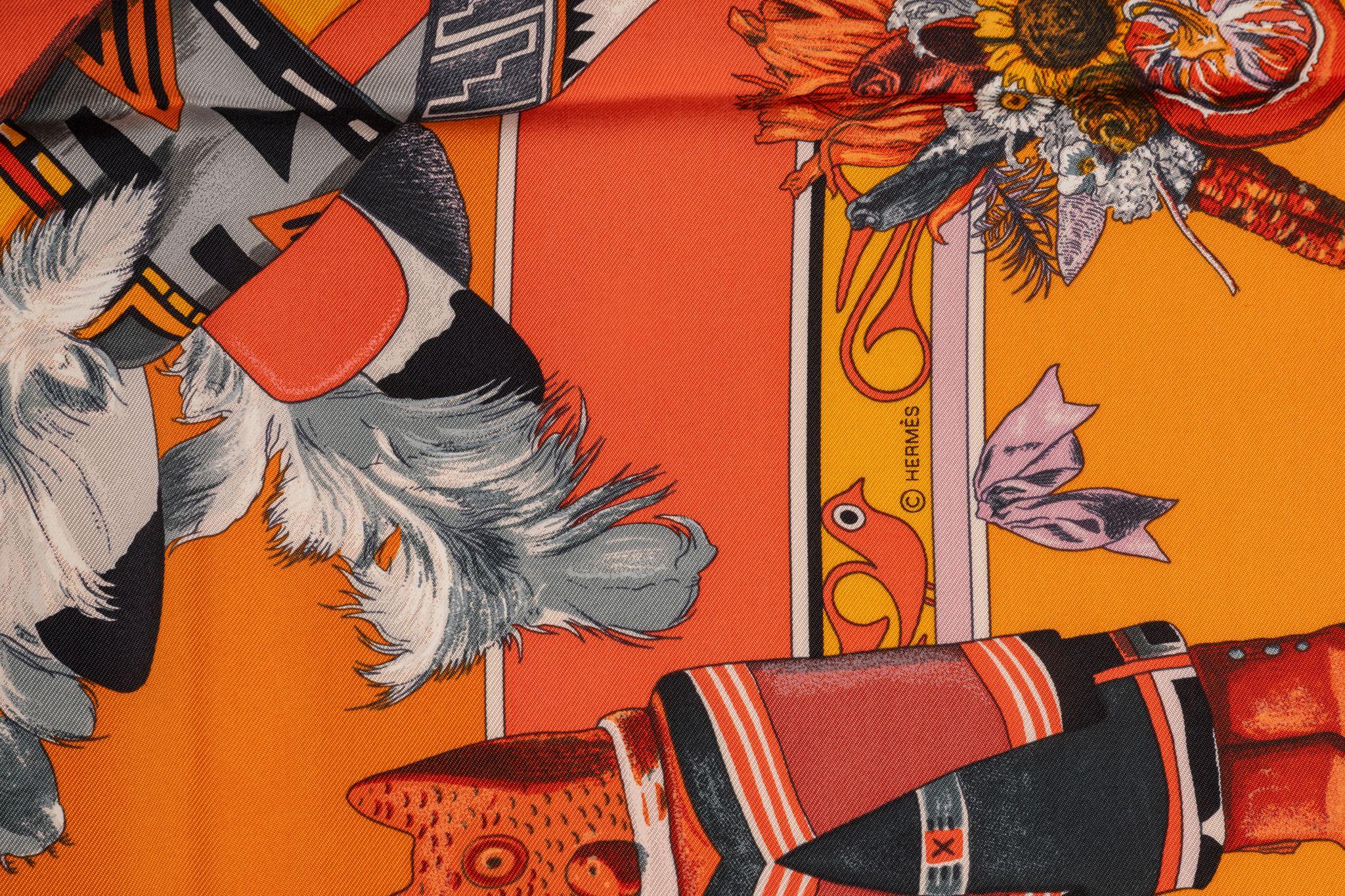 Sciarpa di seta arancione 