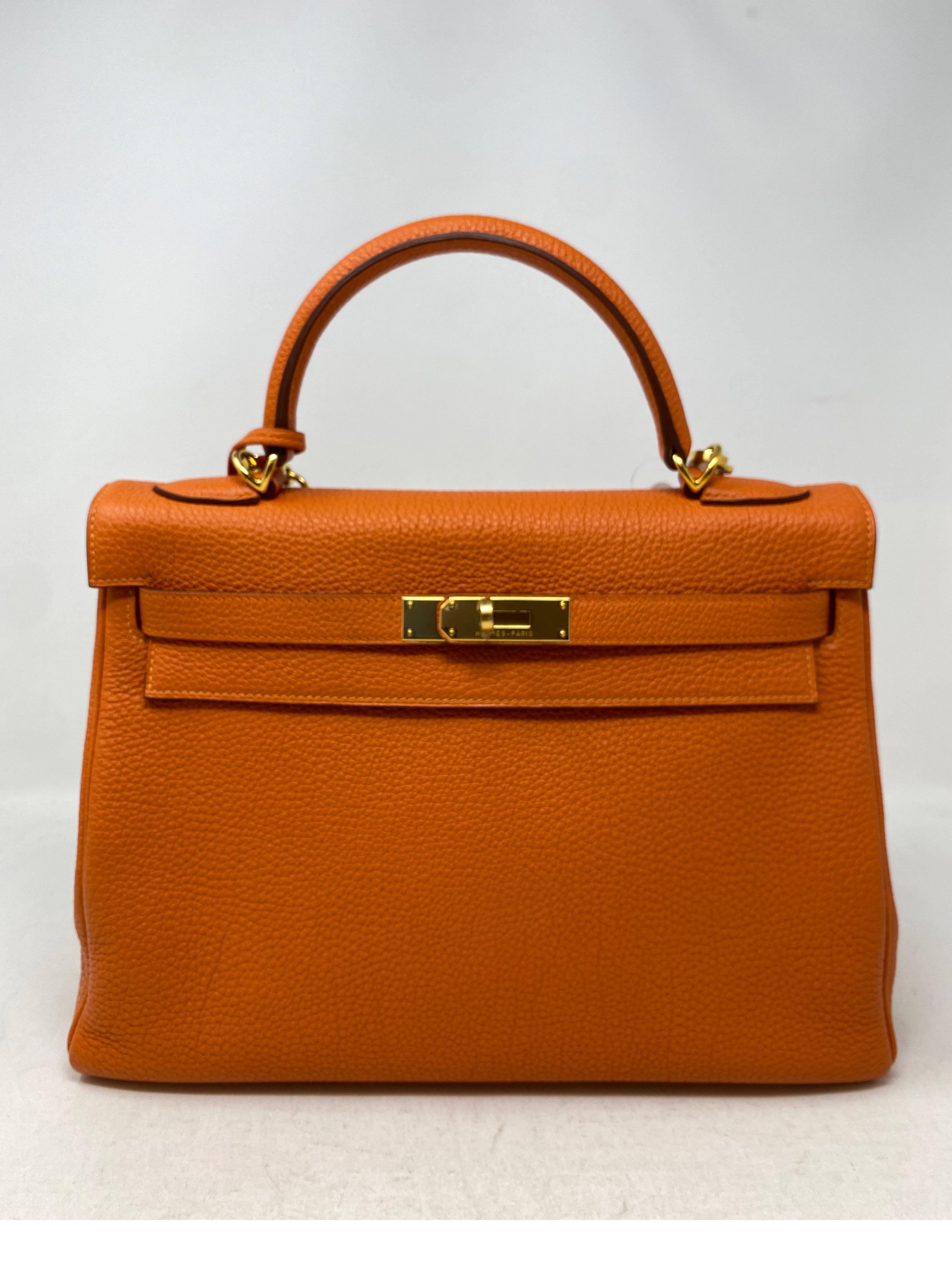 Hermes Orange Kelly 32 Bag  14