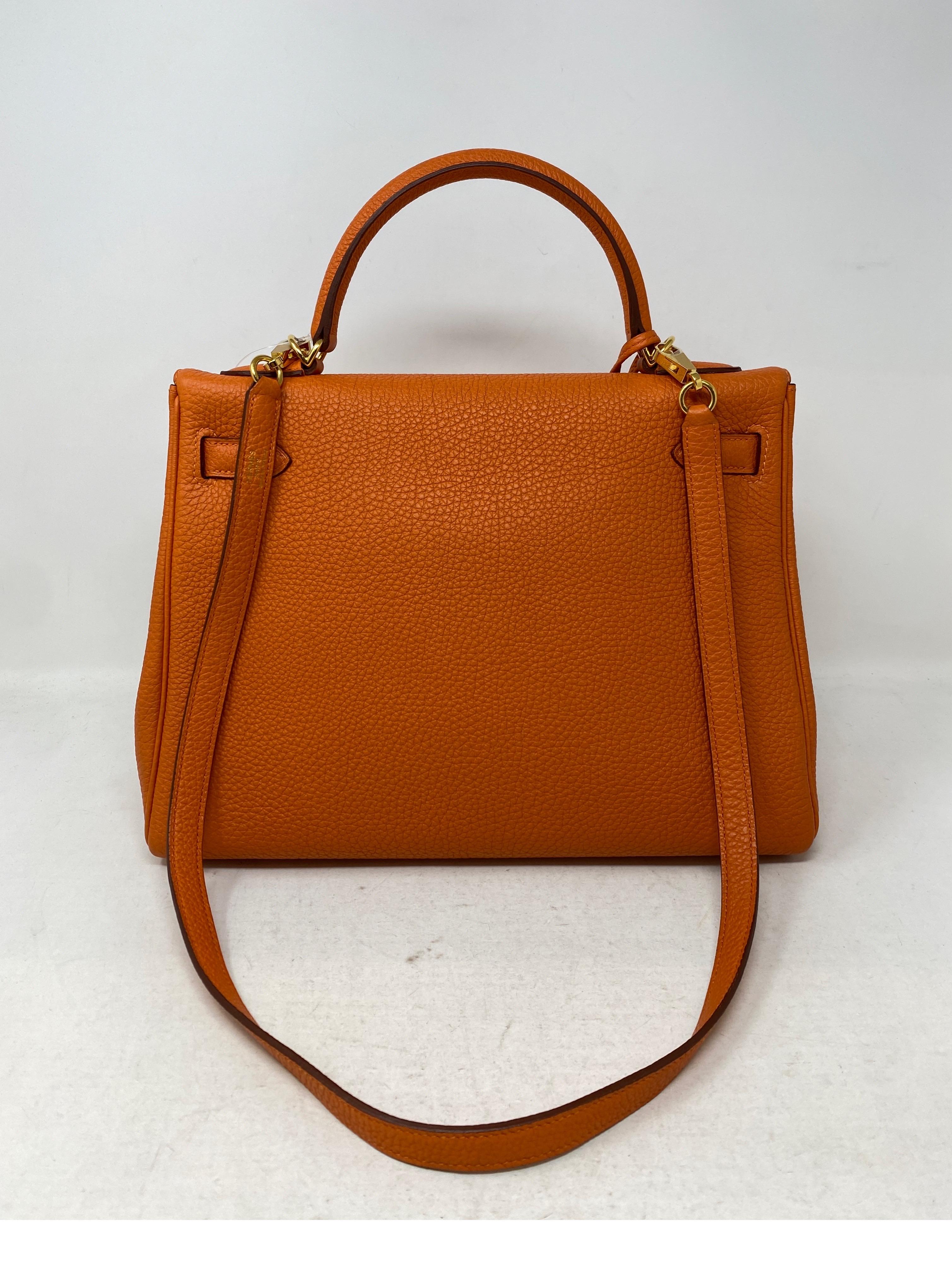 Hermes Orange Kelly 32 Bag  4