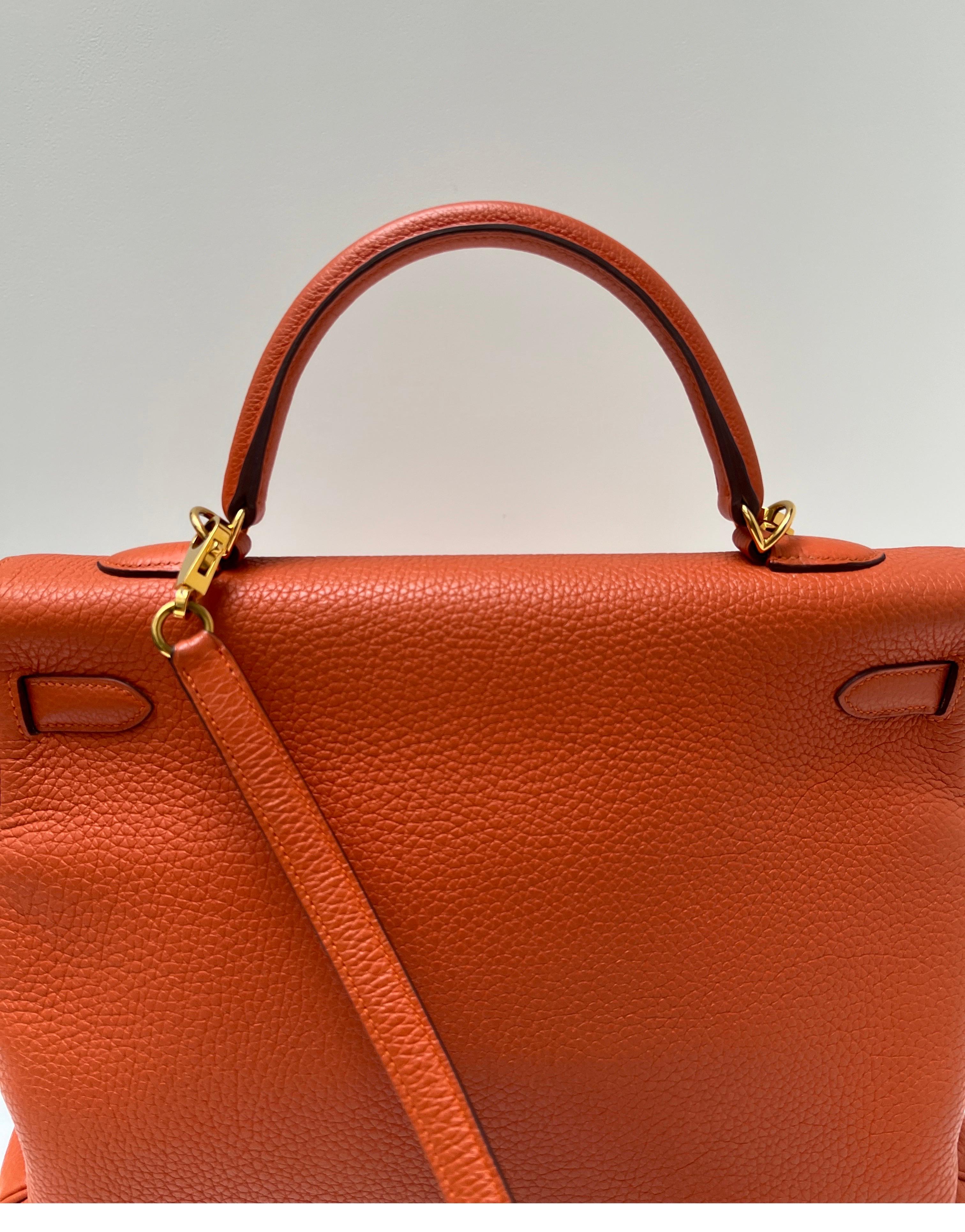 Hermes Orange Kelly 35 Bag 1