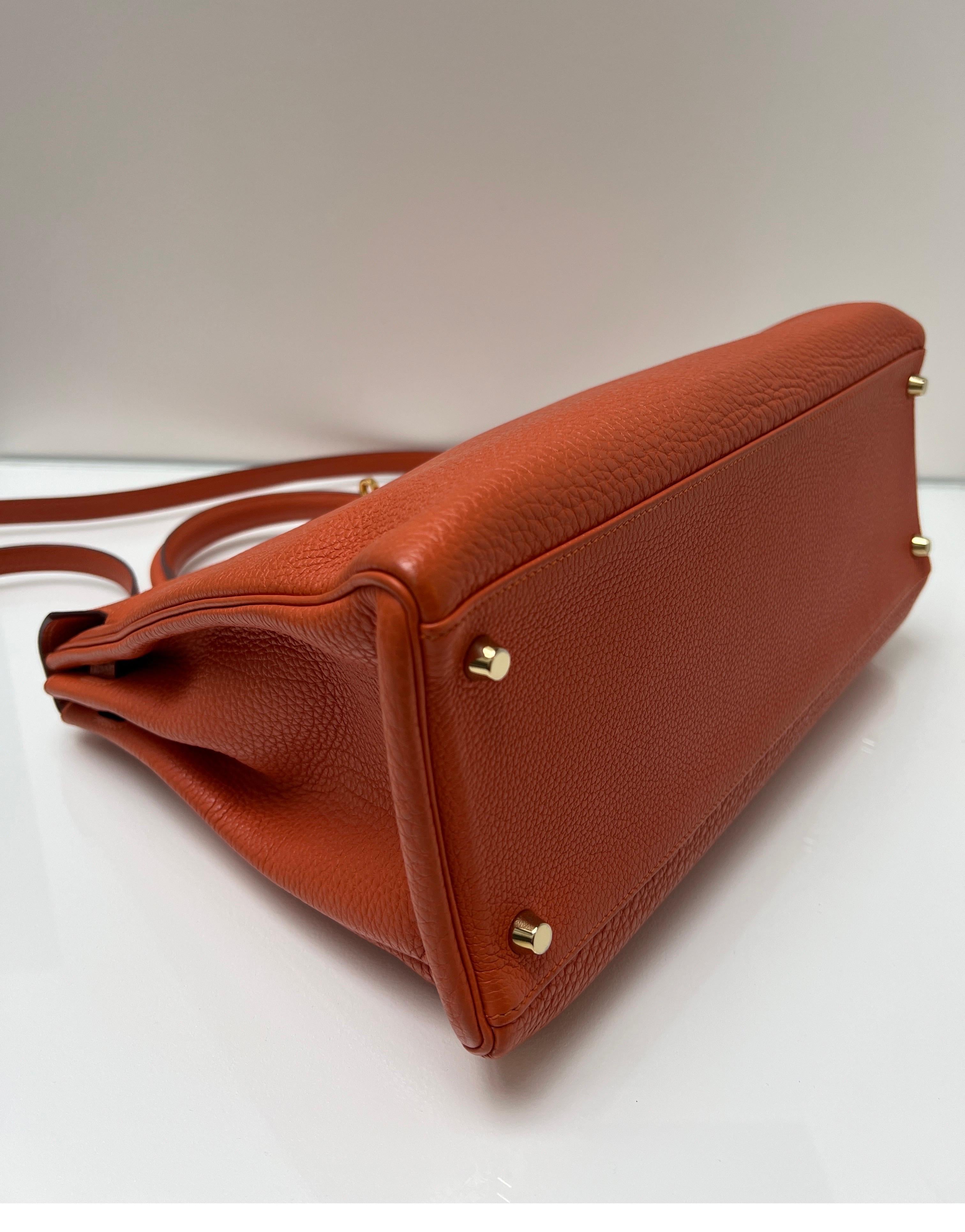 Hermes Orange Kelly 35 Bag 3