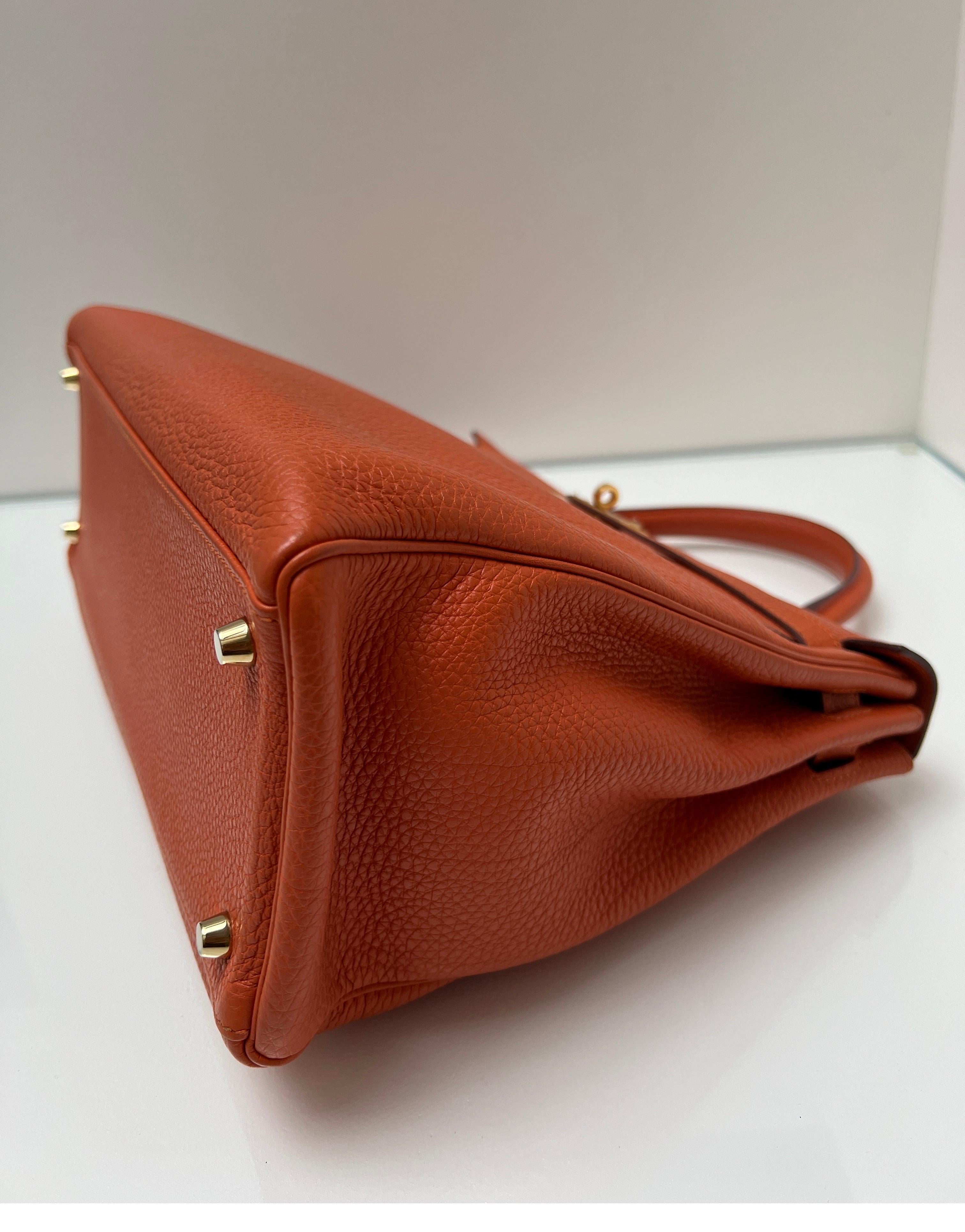 Hermes Orange Kelly 35 Bag 4