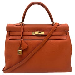 Borsa Kelly 35 arancione di Hermes
