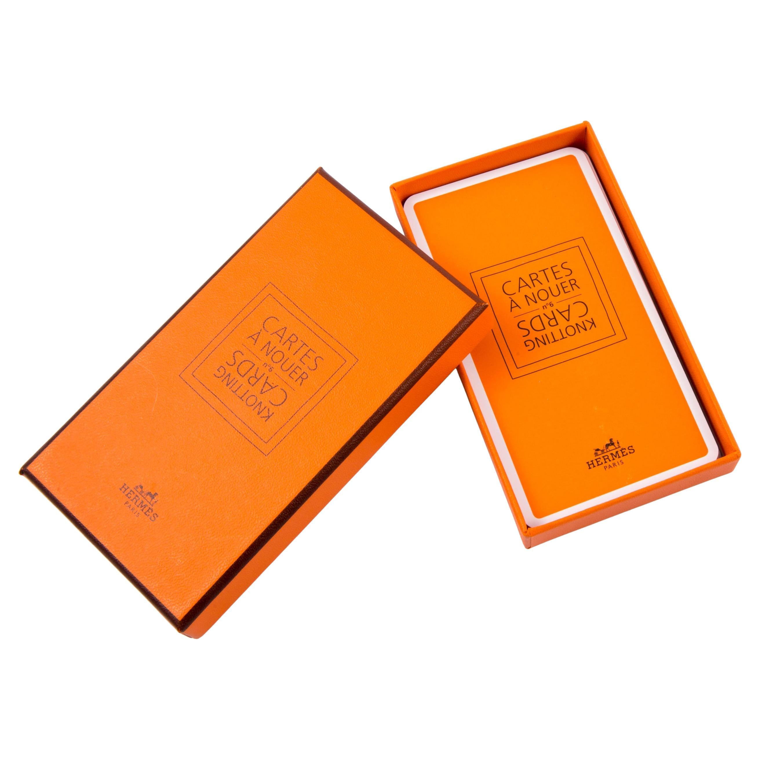 Hermes Orange Cartes à Nouer Orange n. 5 in vendita