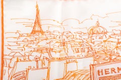 Hermès Orange Le Jardin Silk Gavroche NIB
