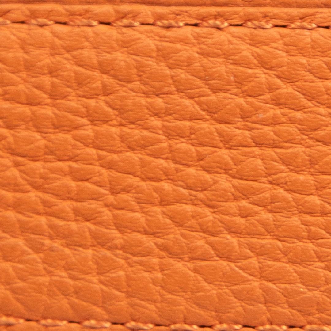 Women's Hermès Orange Leather Constance H Belt