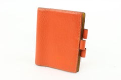 Hermès Orange Leather Globe Trotter Agenda Cover PM 11h426s