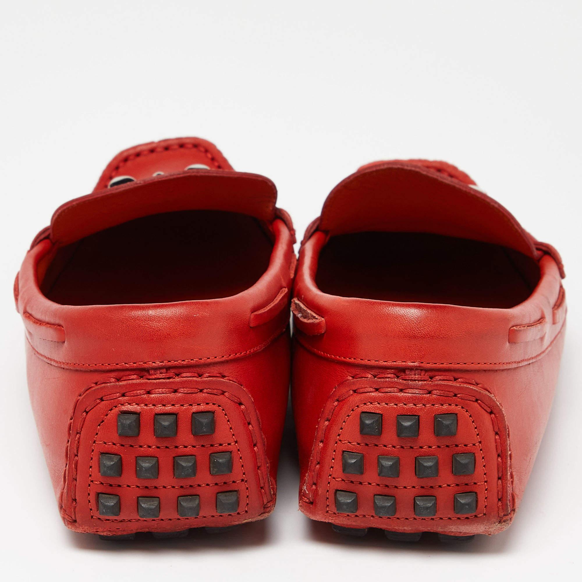 Hermes Orange Leather Irving Loafers Size 37 2