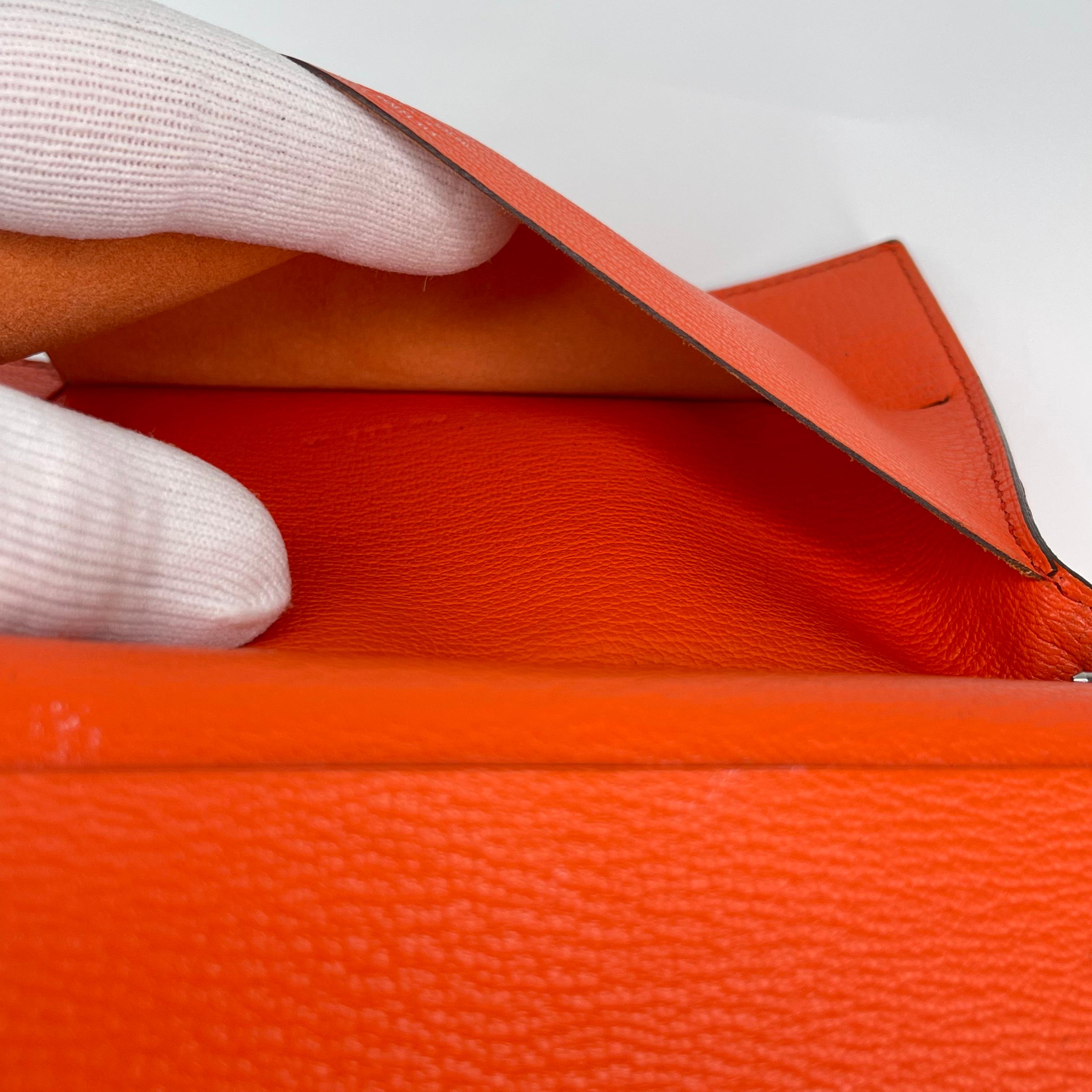 Women's or Men's Hermes Orange Leather Planner Diary Agenda Cover For Sale