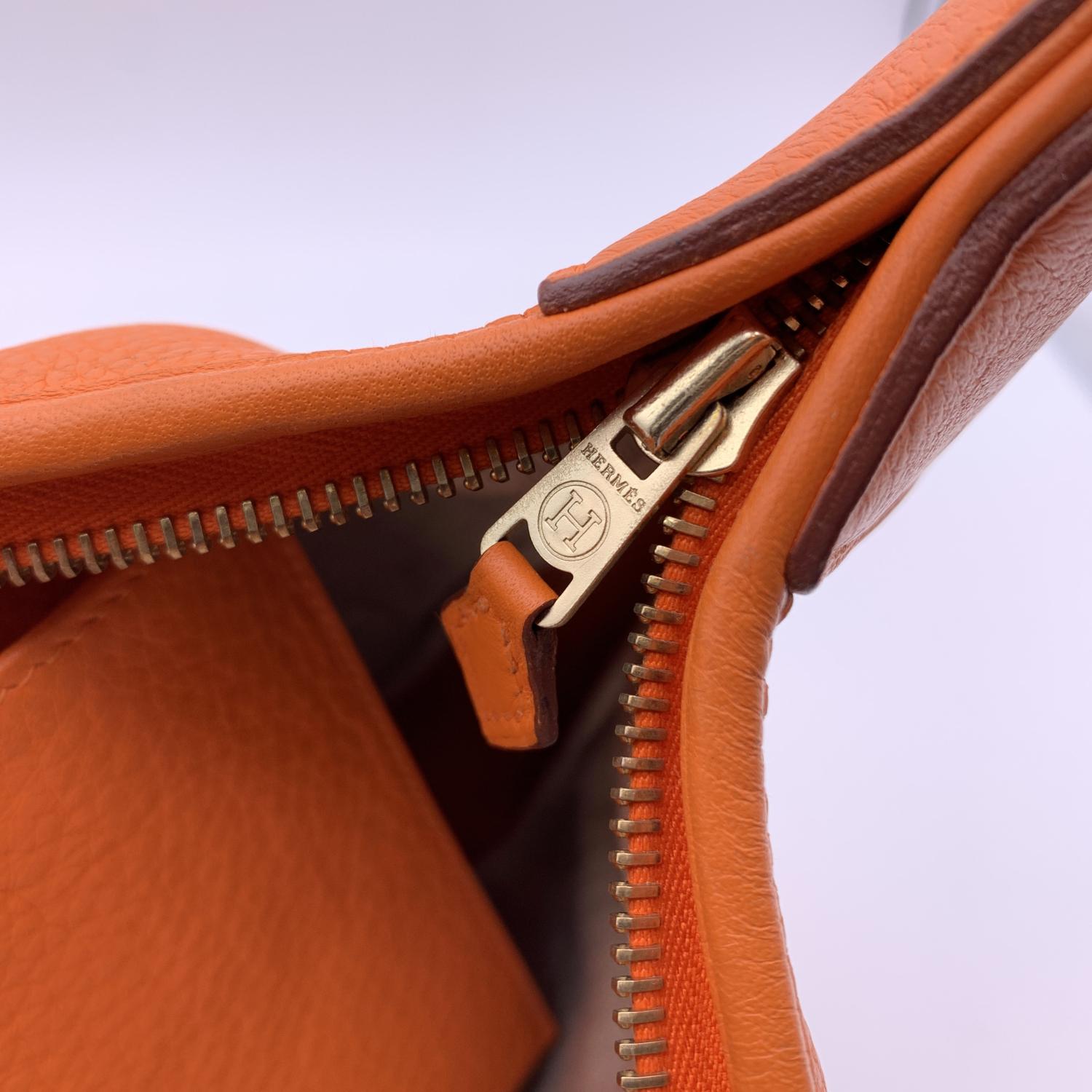 Hermes Orange Leather Sac Trim II 35 Hobo Shoulder Bag 2