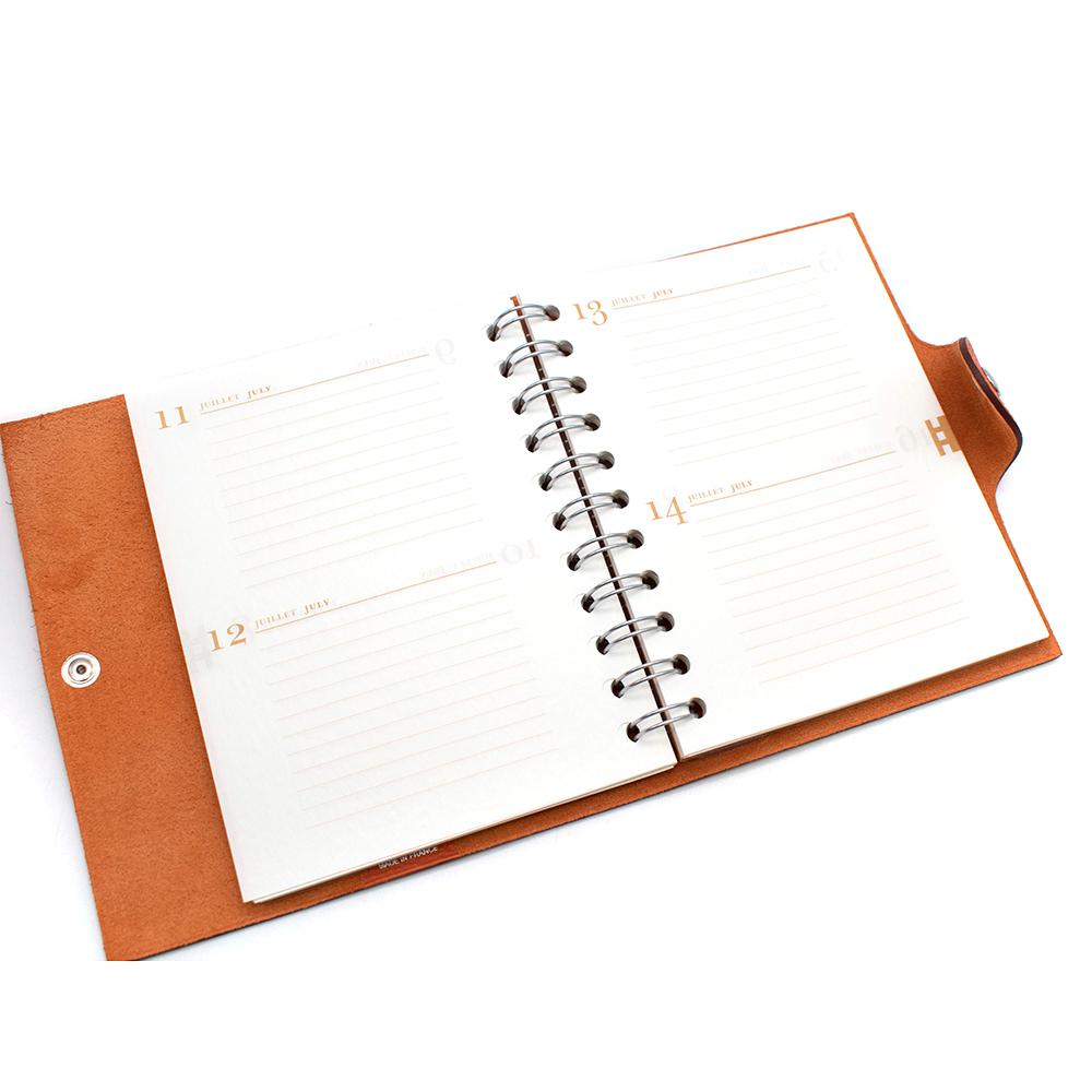 Hermes Orange Leather Small Ulysse Notebook Cover & Refills 1