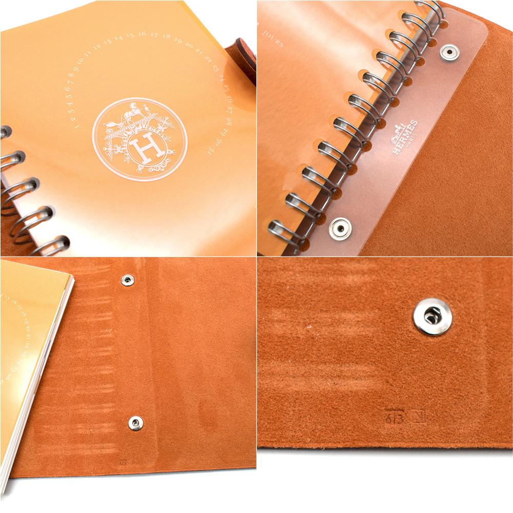 Hermes Orange Leather Small Ulysse Notebook Cover & Refills 2
