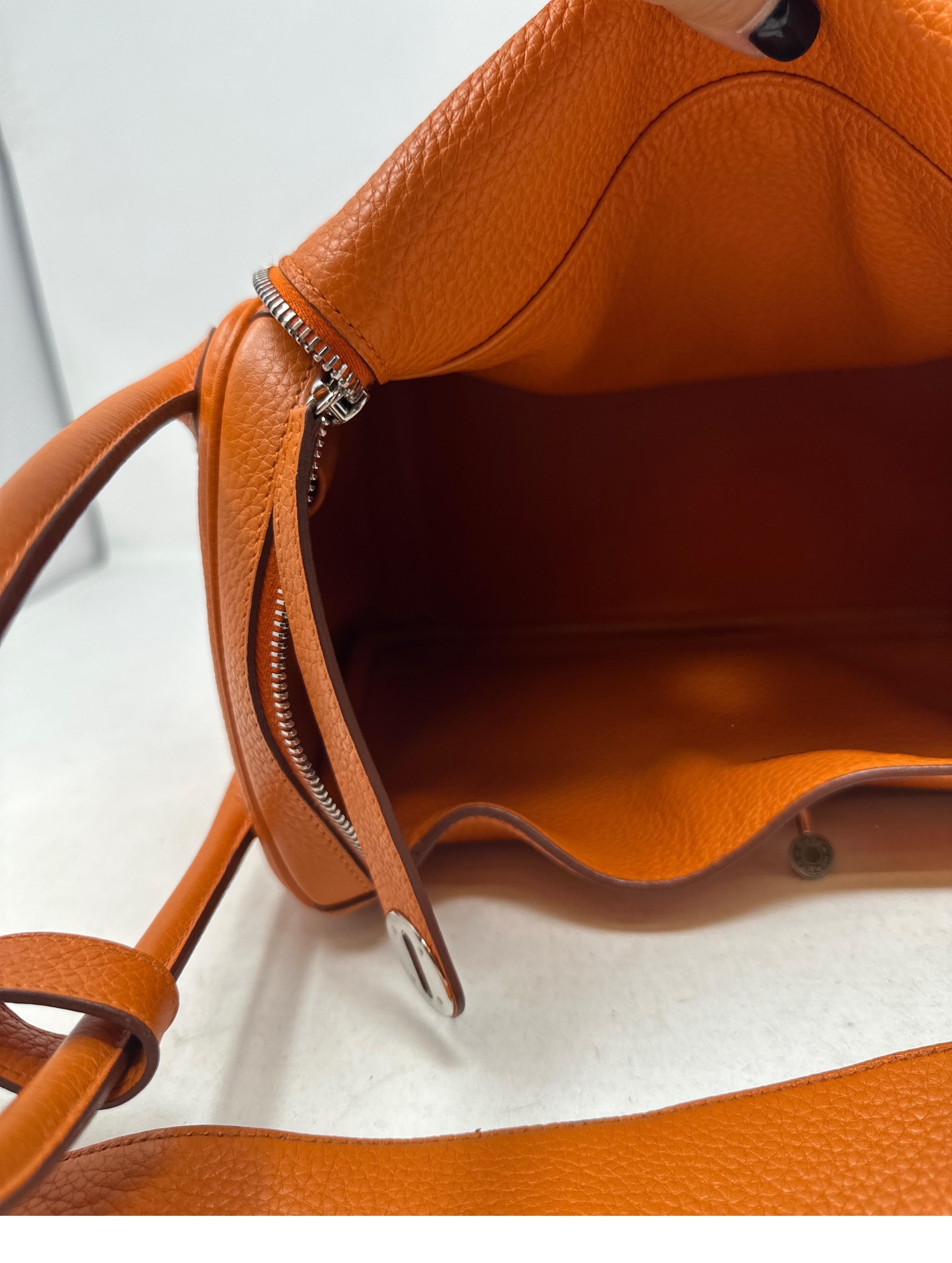 Hermes Orange Lindy Bag  9