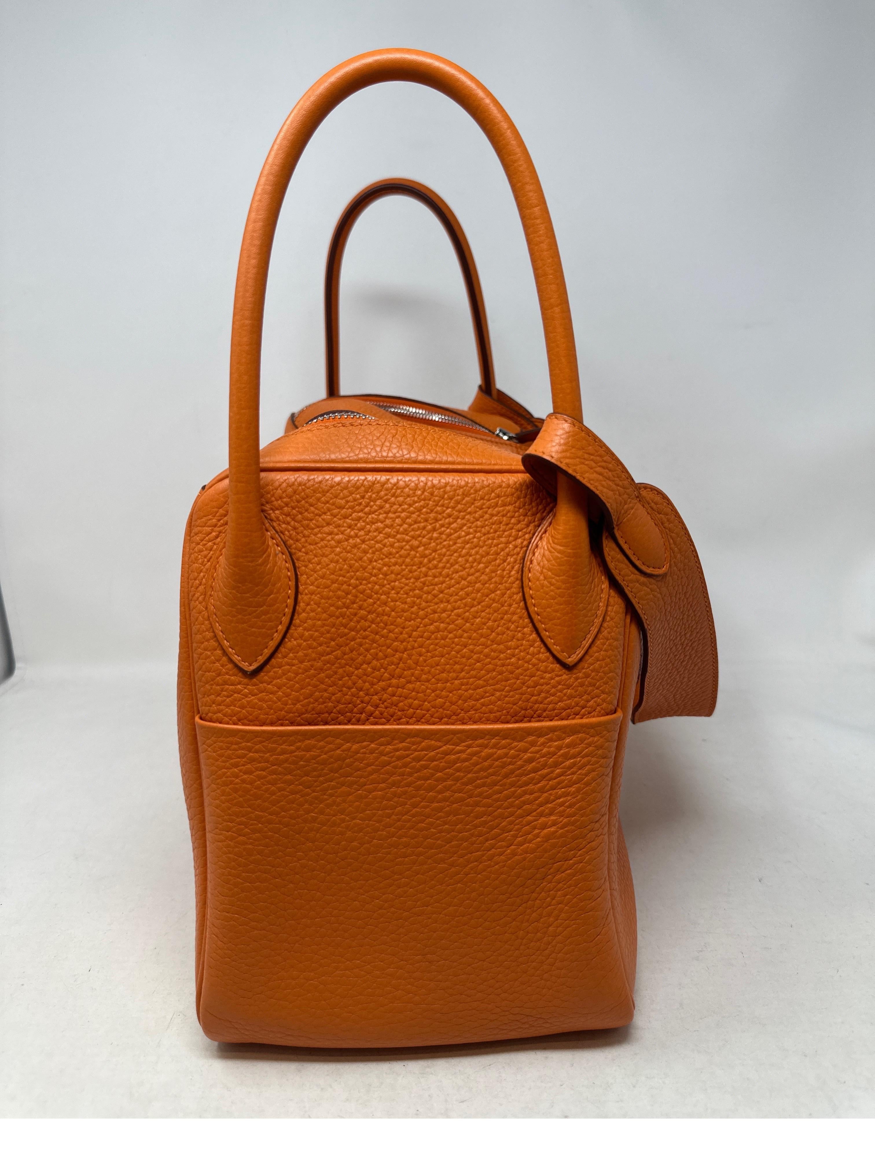 Hermes Orange Lindy Bag  1