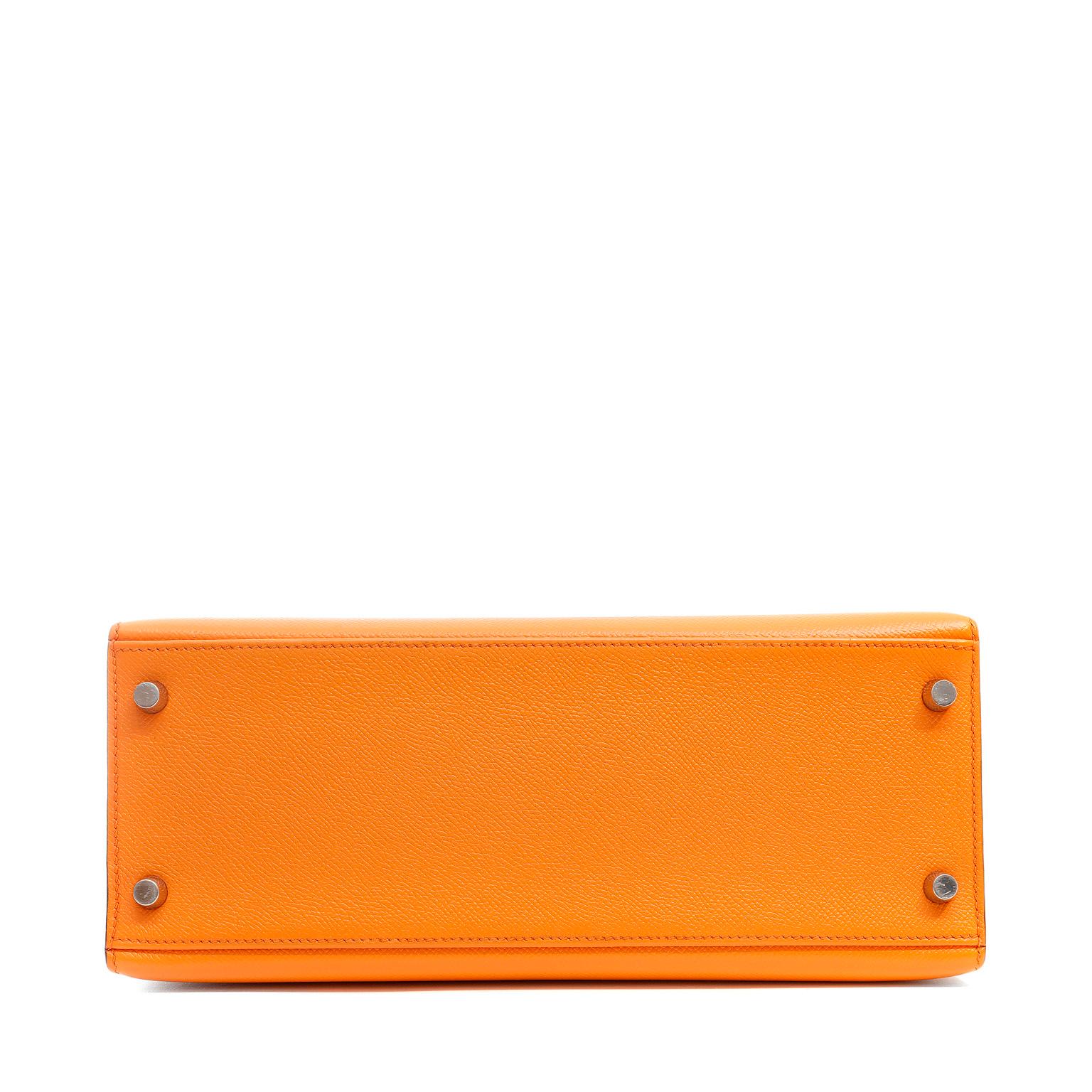 Hermès Orange Mango Epsom 28 cm Kelly Sellier with Palladium 2