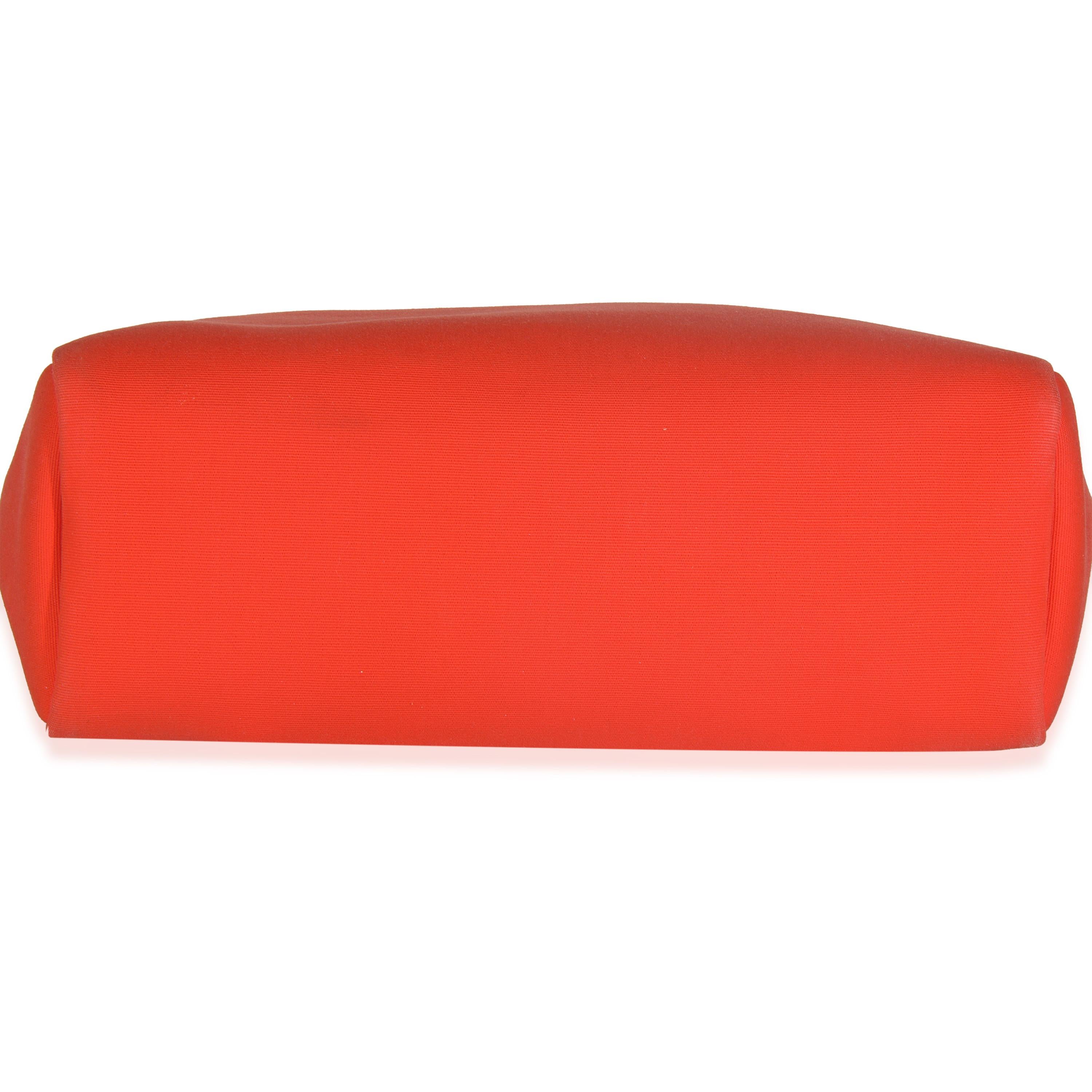 Hermès Orange Mecano Fauve Military Toile Vache Hunter Herbag Rucksack im Angebot 2