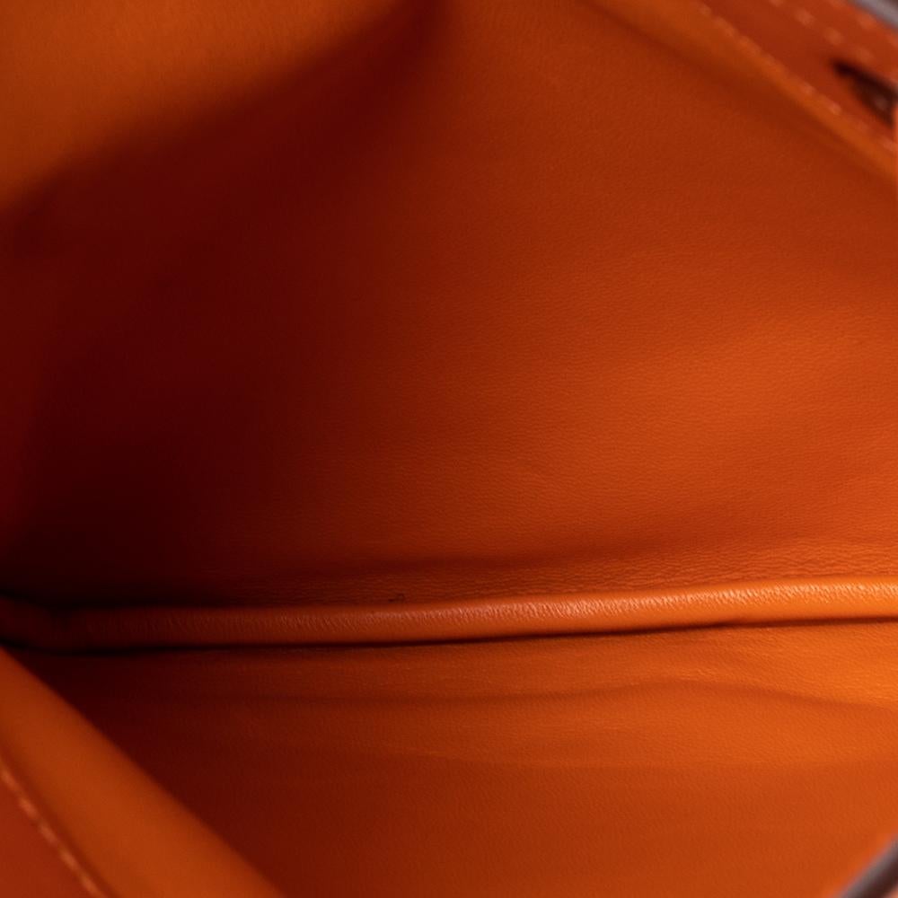 Hermes Orange Milo and Swift Leather Aline Mini Bag 4