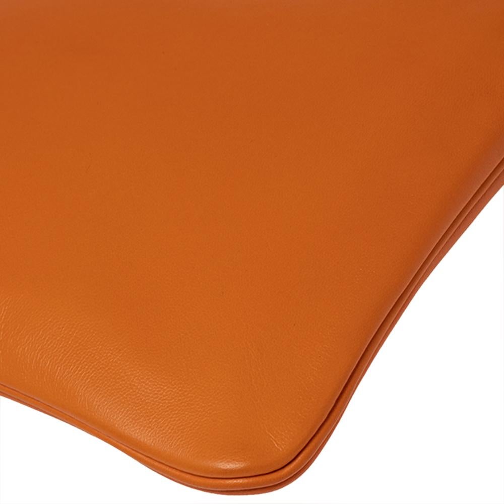 Hermes Orange Milo and Swift Leather Aline Mini Bag 5