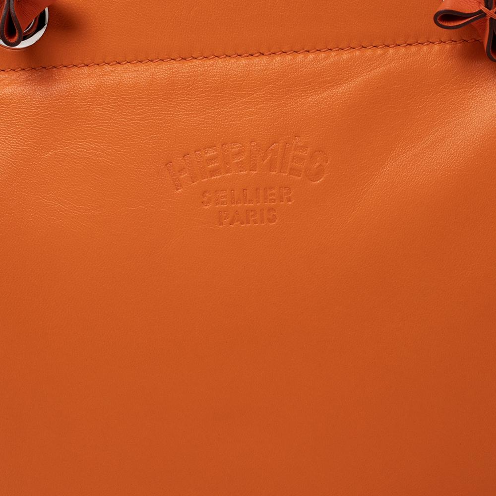 Hermes Orange Milo and Swift Leather Aline Mini Bag In Good Condition In Dubai, Al Qouz 2