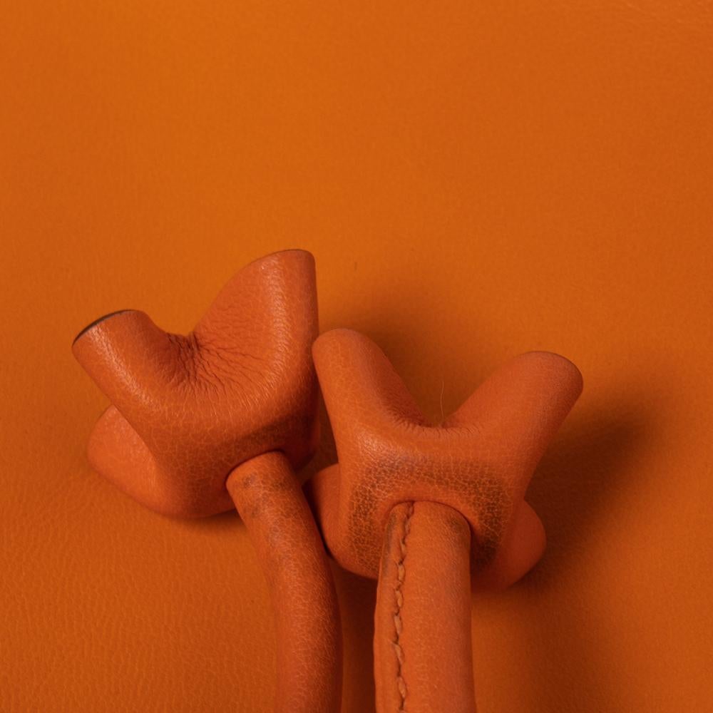 Women's Hermes Orange Milo and Swift Leather Aline Mini Bag