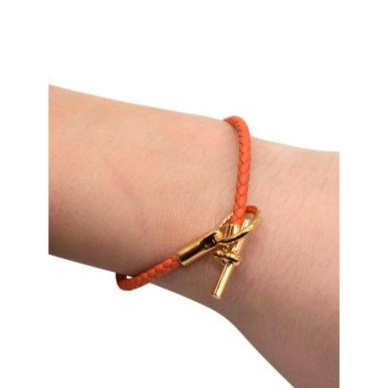 Hermes Orange Minium Glenan Bracelet In Excellent Condition In London, GB