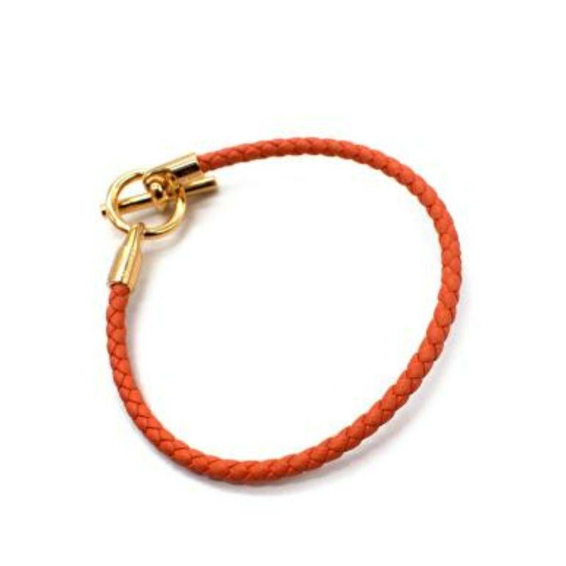 Women's Hermes Orange Minium Glenan Bracelet
