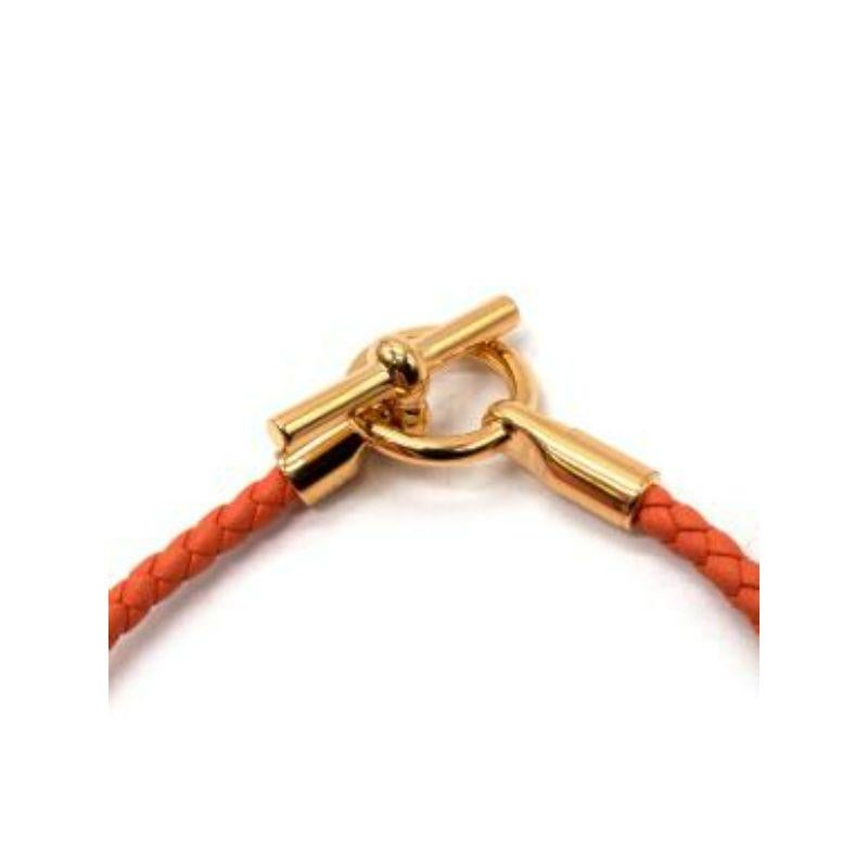 Hermes Orange Minium Glenan Bracelet 2