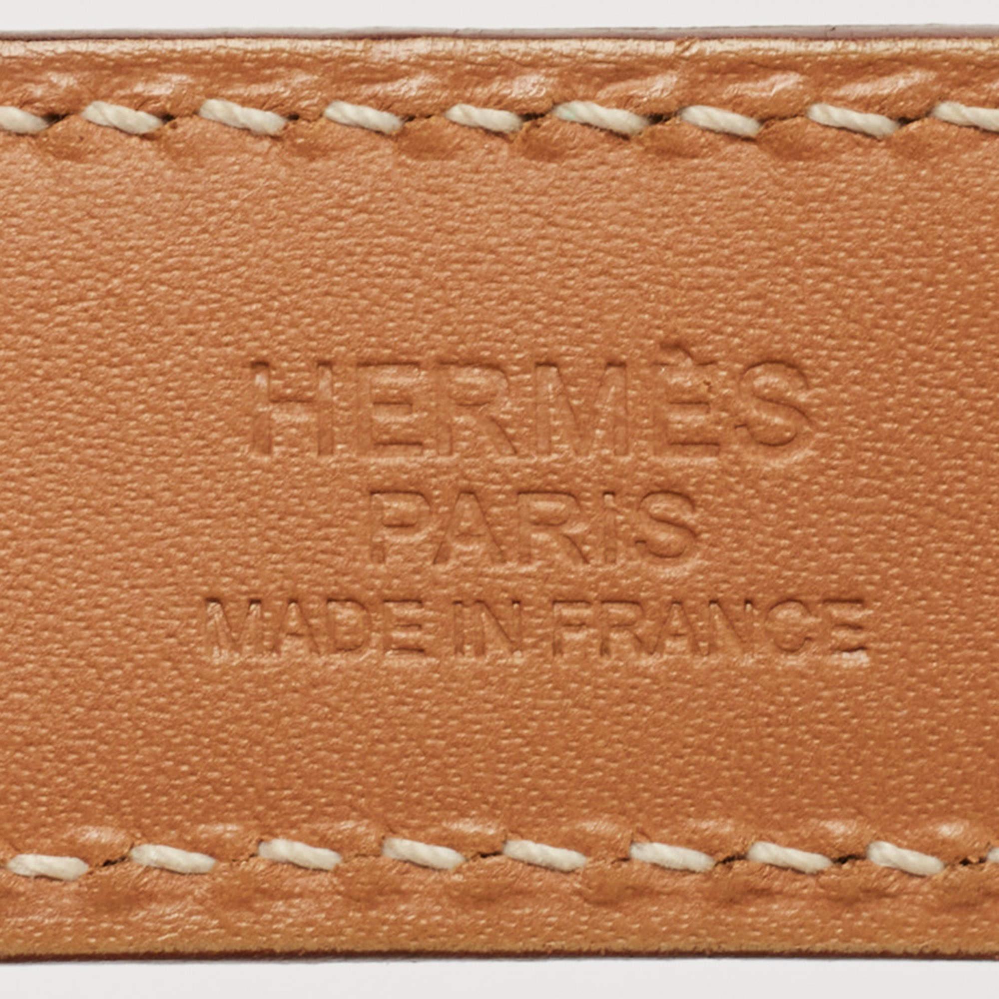 Hermes Orange/Natural Canvas and Leather Cabalicol Bag 7