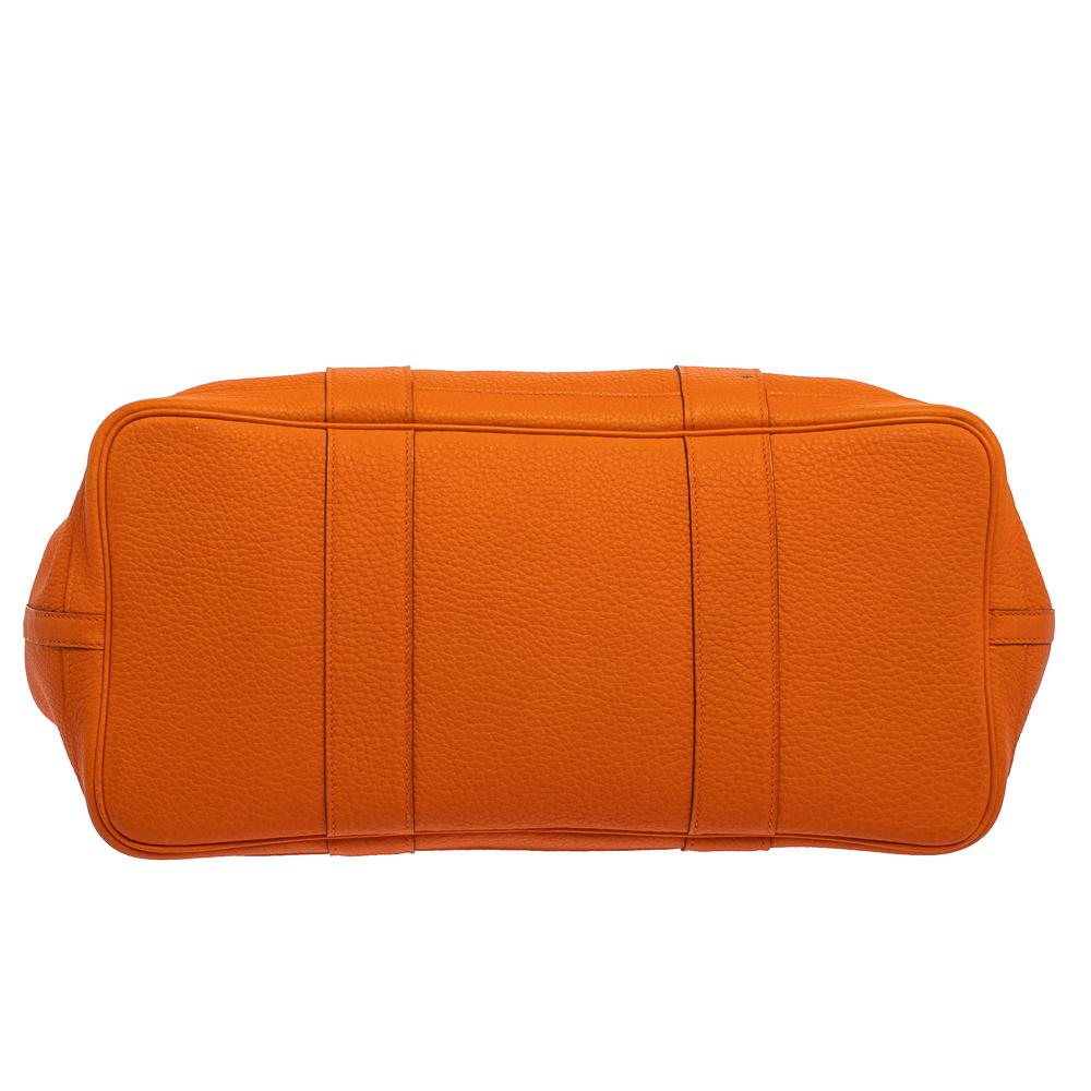 Women's Hermes Orange Negonda Leather Garden Party 36 Bag