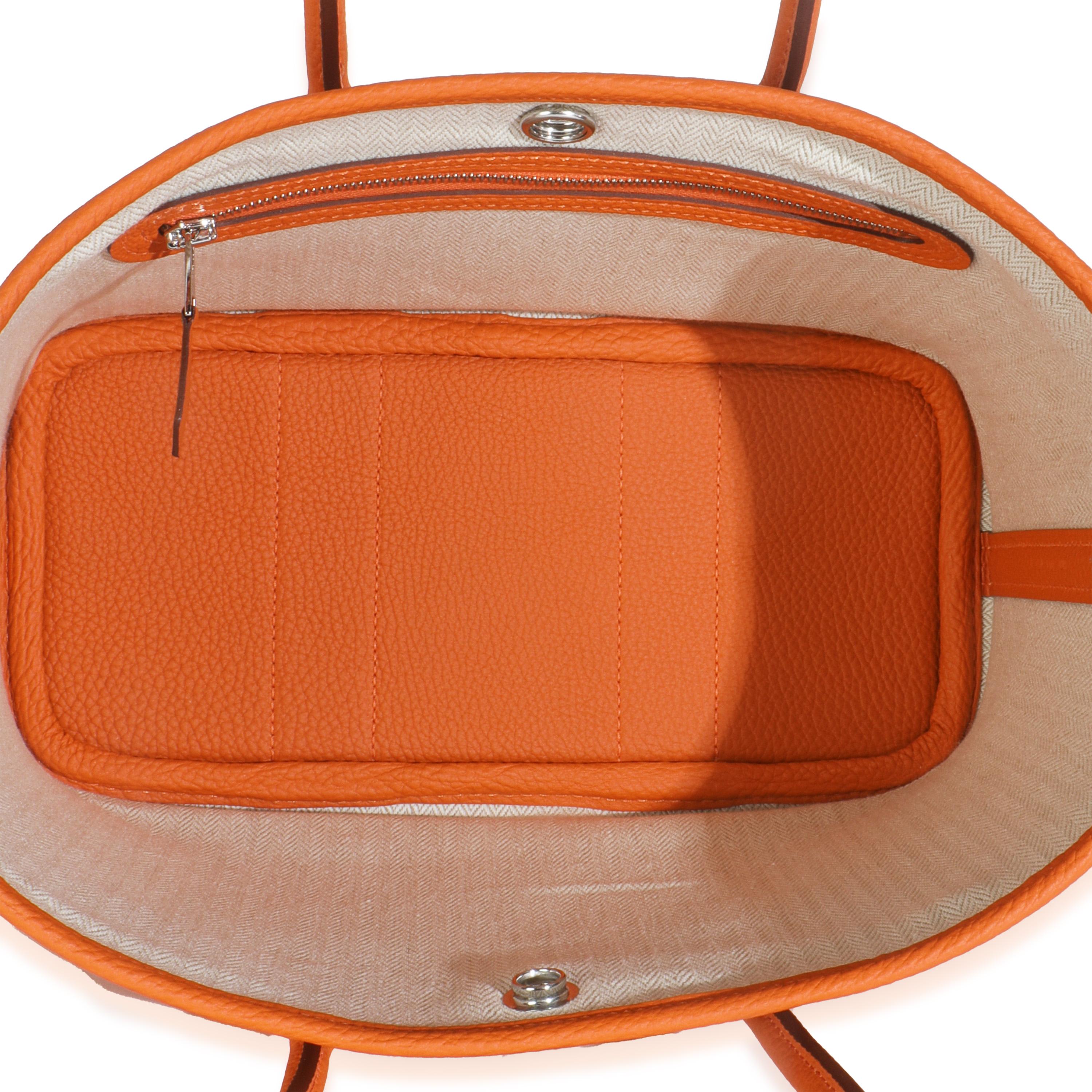 Arancia Hermès Arancione Negonda Neo Garden Party 23 PHW in vendita