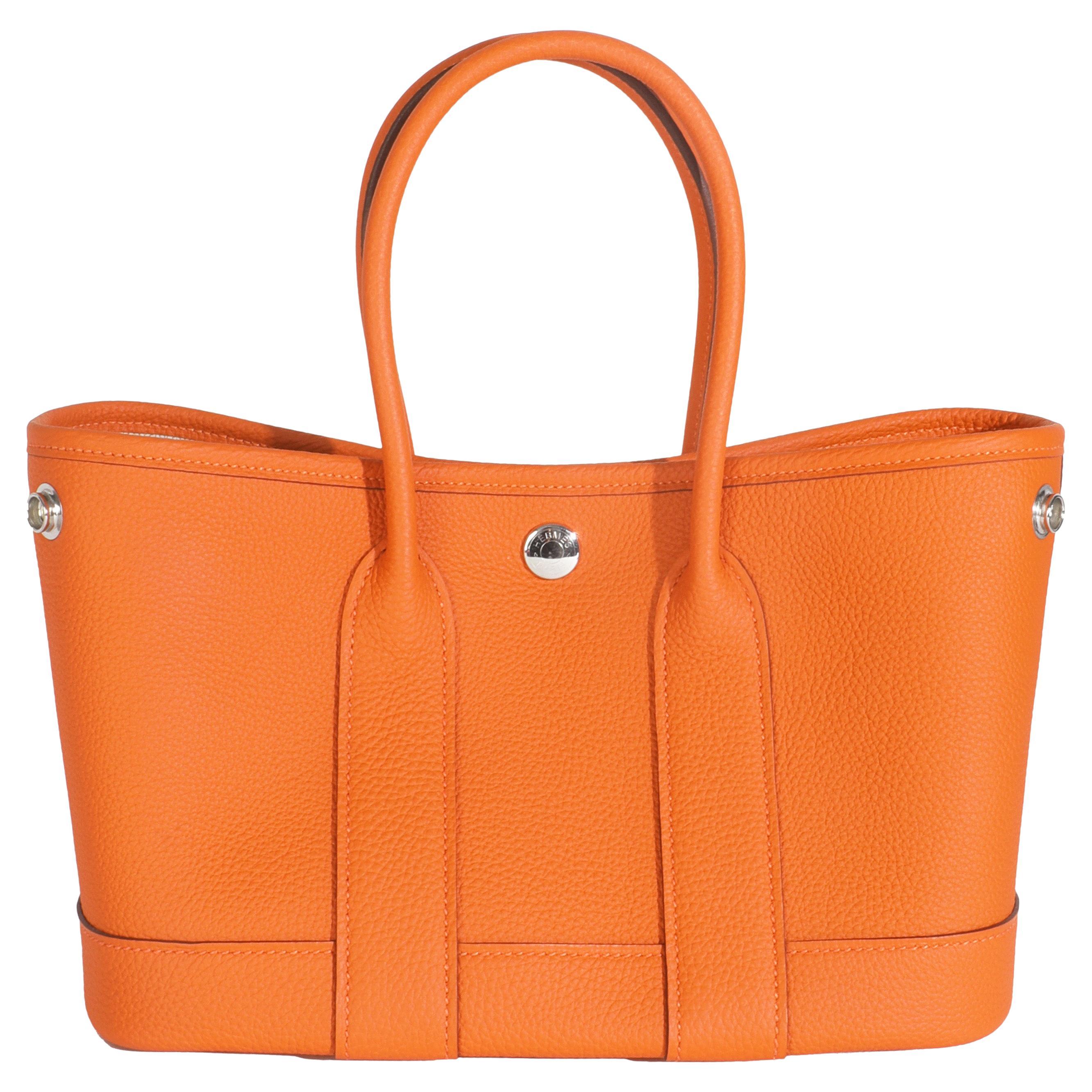 Hermès Orange Negonda Neo Garden Party 23 PHW