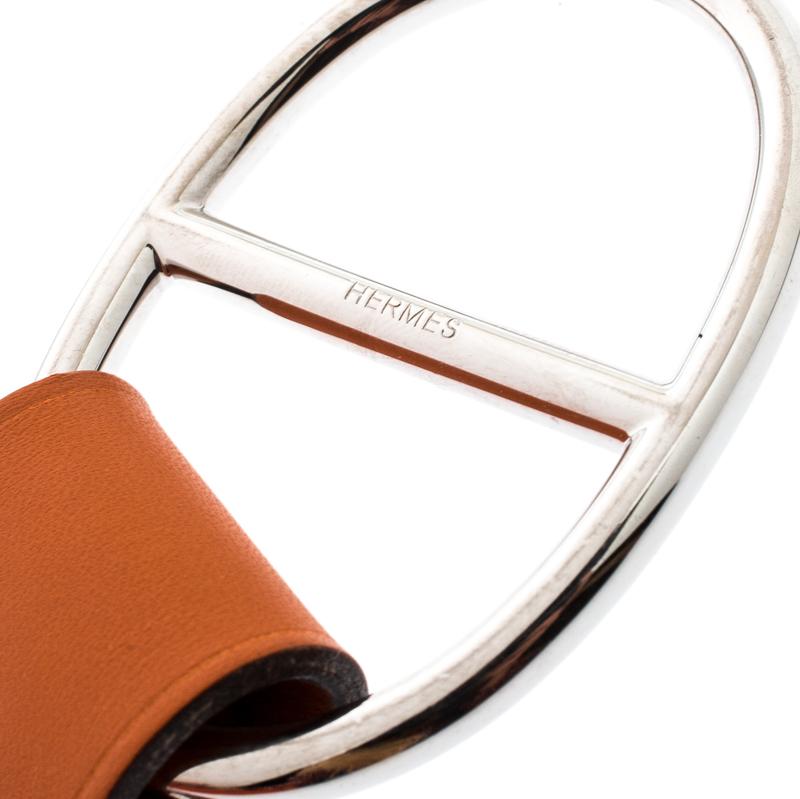Hermes Orange Nylon Belt Size 112 CM 1